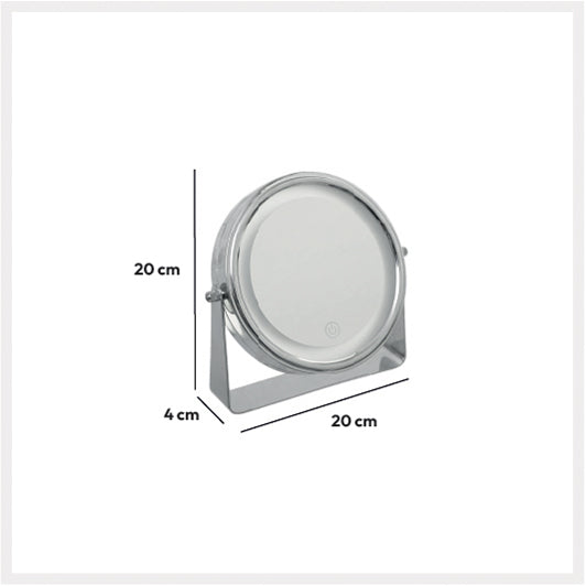 Oglinda LED de podea argintie D19 cm - Five