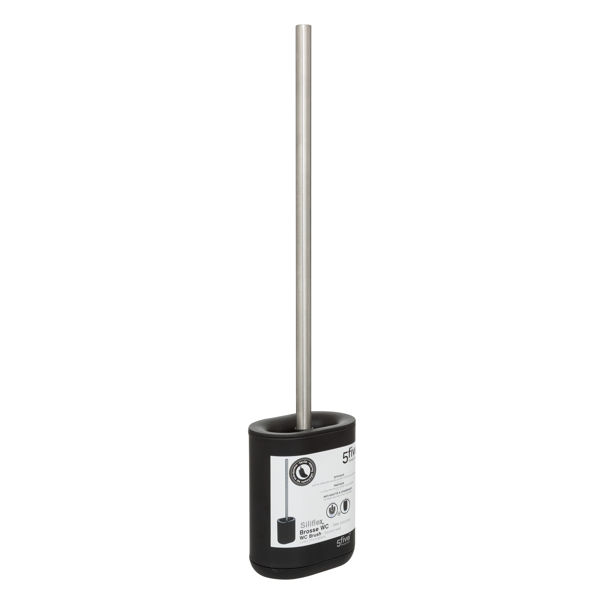 Perie wc siliflex negru - Five