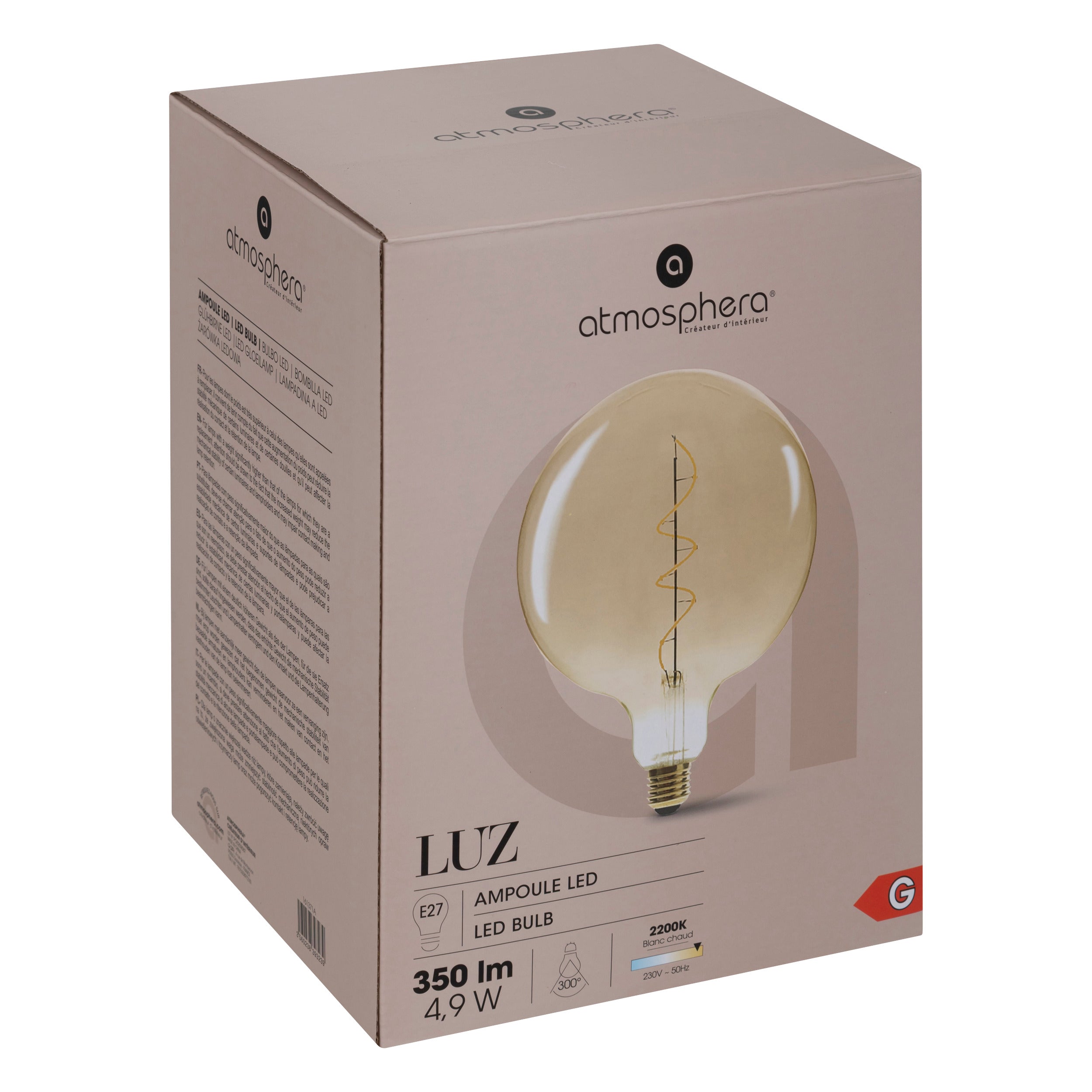 Corp de iluminat, bec glob amb rasucit LED g200 - Atmosphera