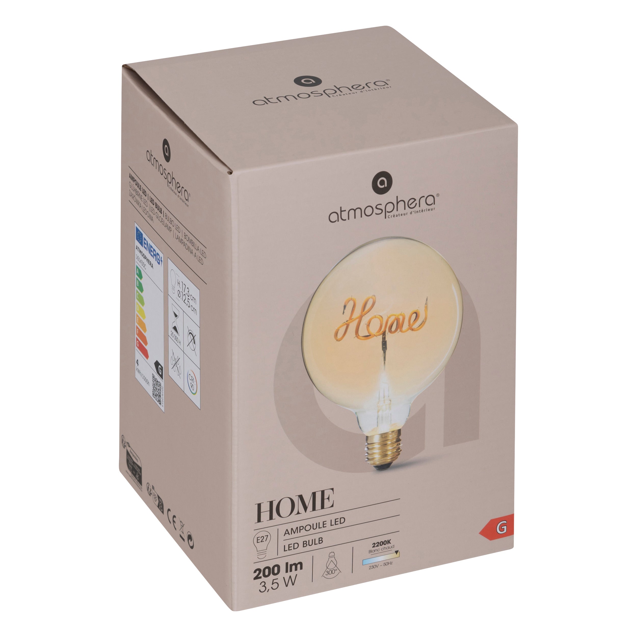 Corp de iluminat, home amb bec LED g125 - Atmosphera