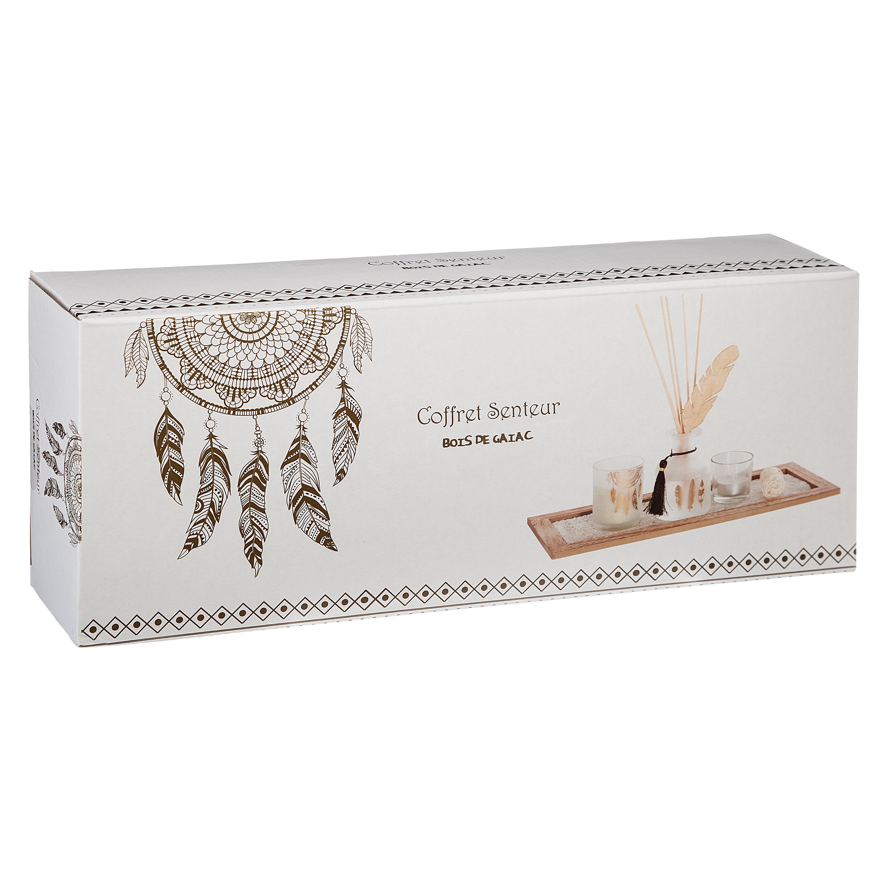 Set parfumat "Plume" - Lemn de gaiac, 36x14,5 cm - Atmosphera