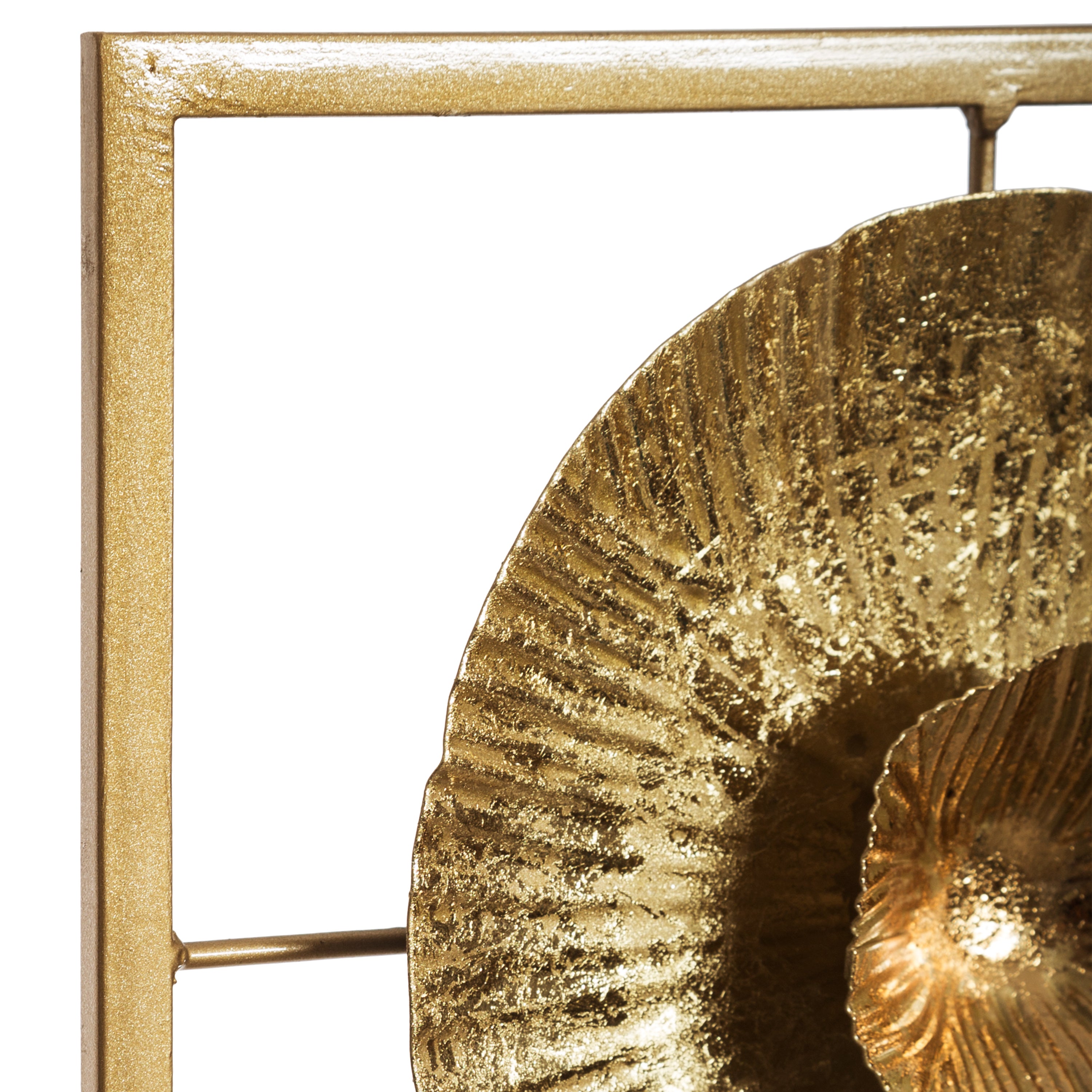 Decoratiune de perete, deco perete metal auriu iva 25 x 61 cm - Atmosphera