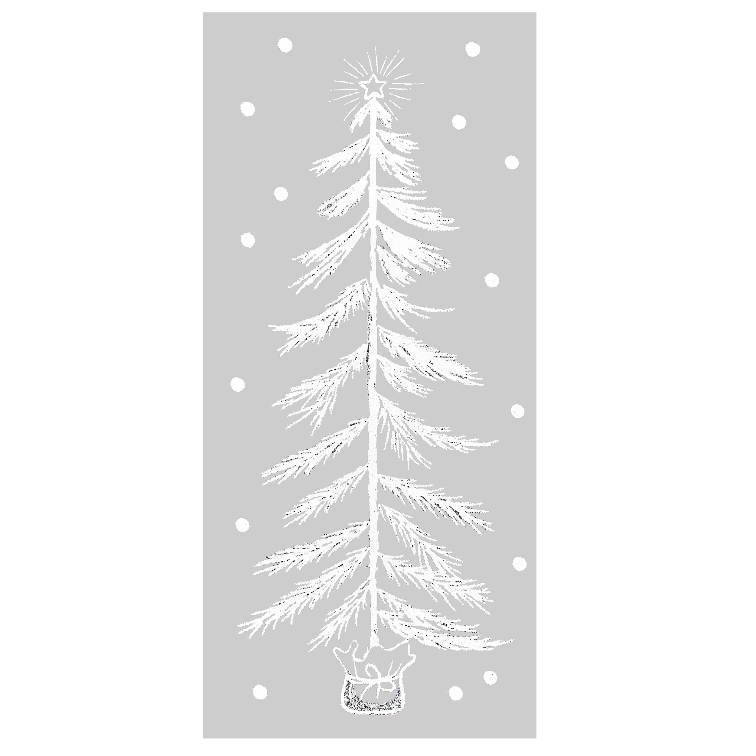 Sticker geam pufos cu sclipici, 29 x 49 cm | Atmosphera