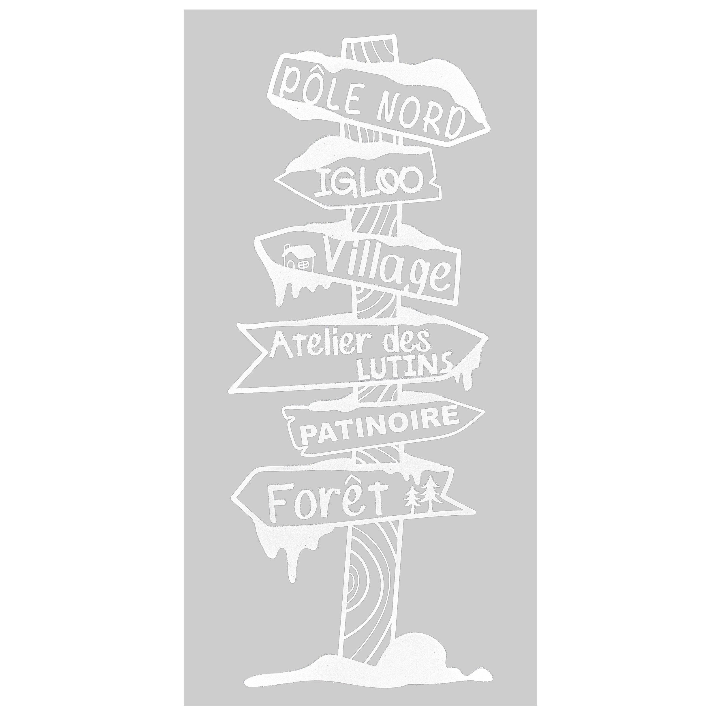 Sticker geam pufos cu sclipici, 29 x 49 cm | Atmosphera
