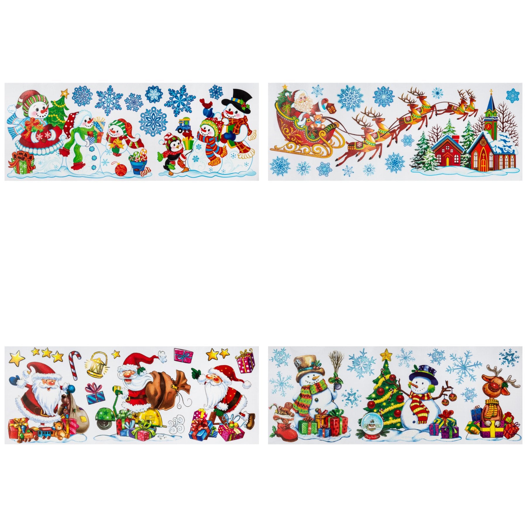 Sticker geam banner Mos Craciun, 60 cm | Atmosphera