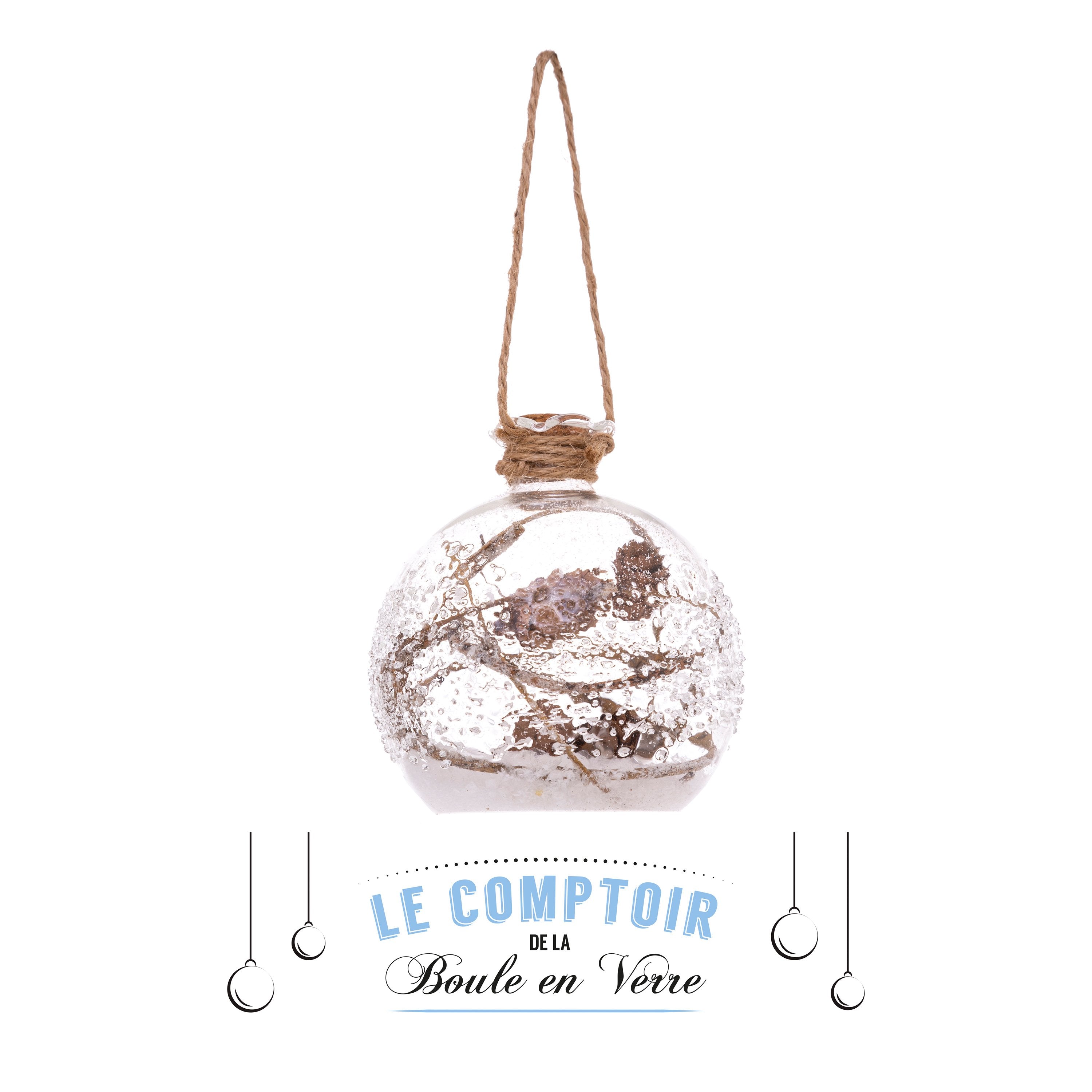Glob decorativ cu decor interior, D 8 cm | Atmosphera