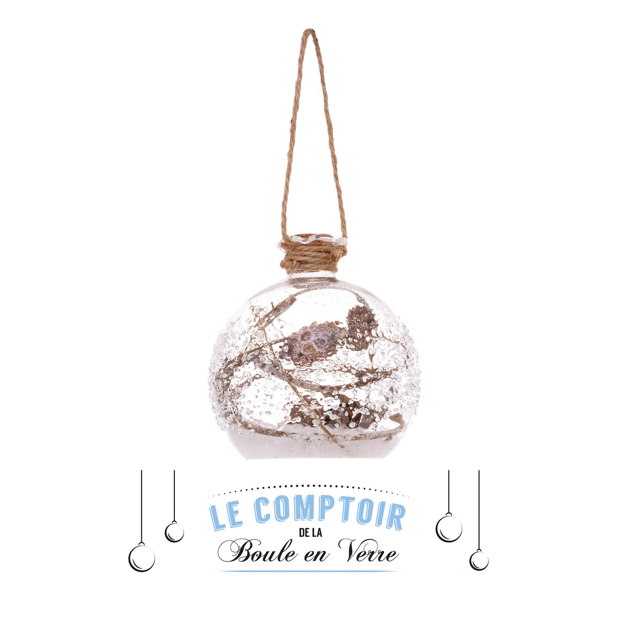 Glob decorativ cu decor interior, D 8 cm | Atmosphera