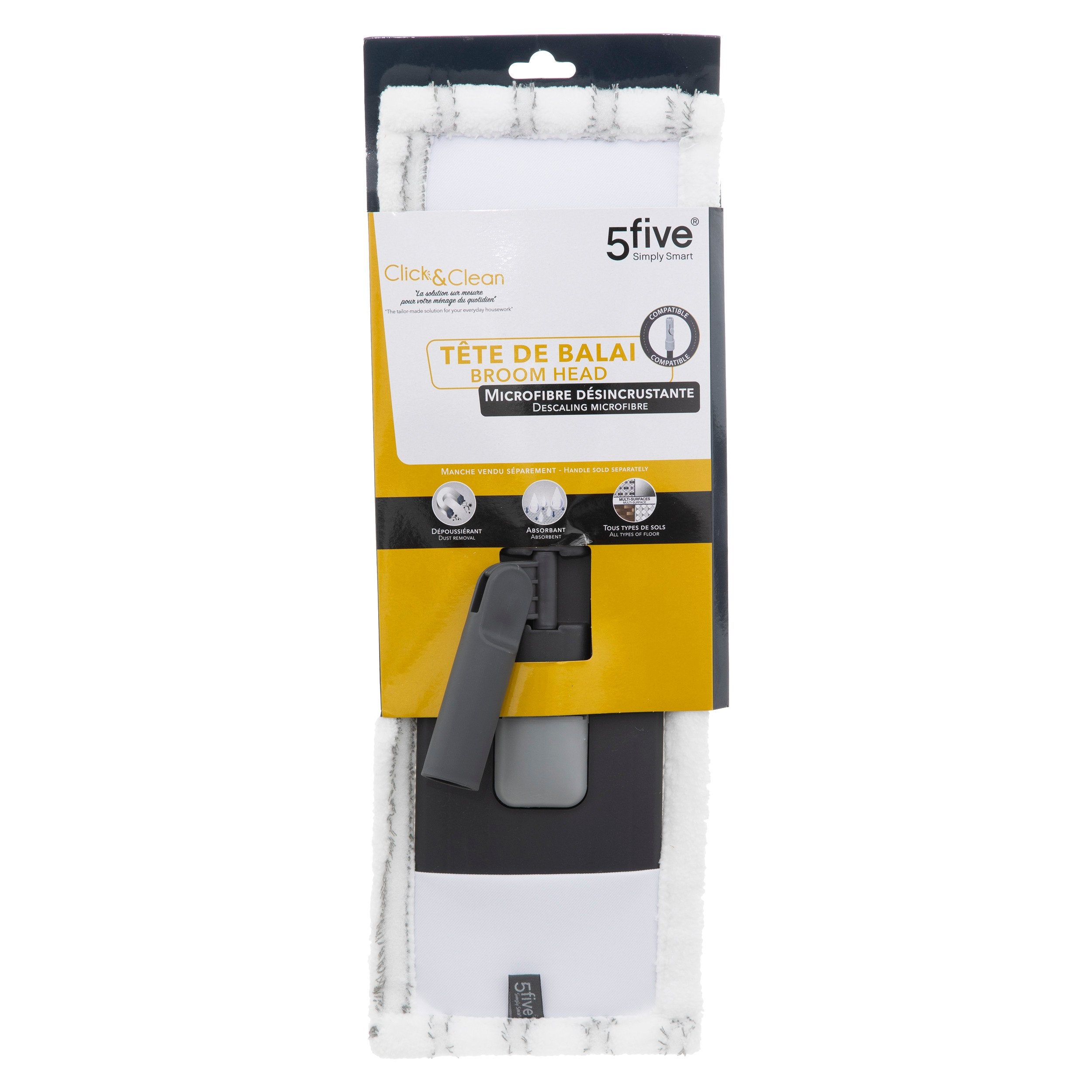 Cap mop din microfibra Click & Clean