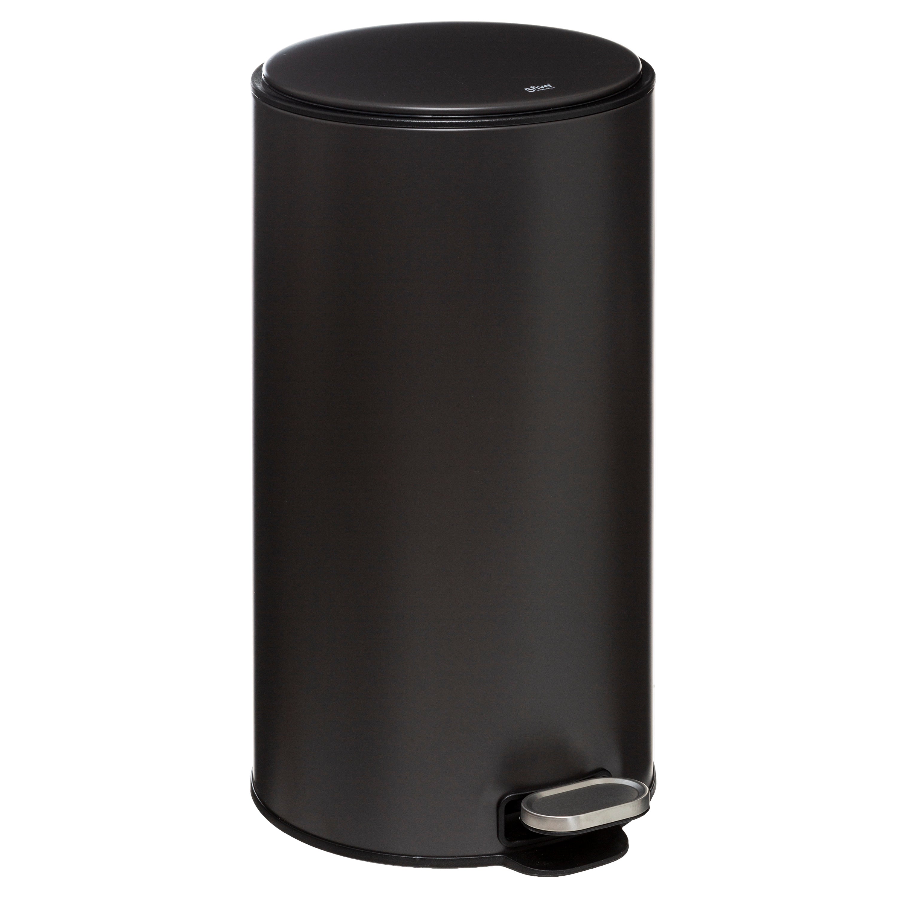 Cos gunoi metal 30 l negru delta - Five