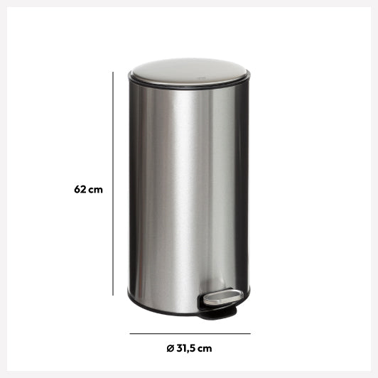 Cos gunoi metal 30 l inox delta - Five