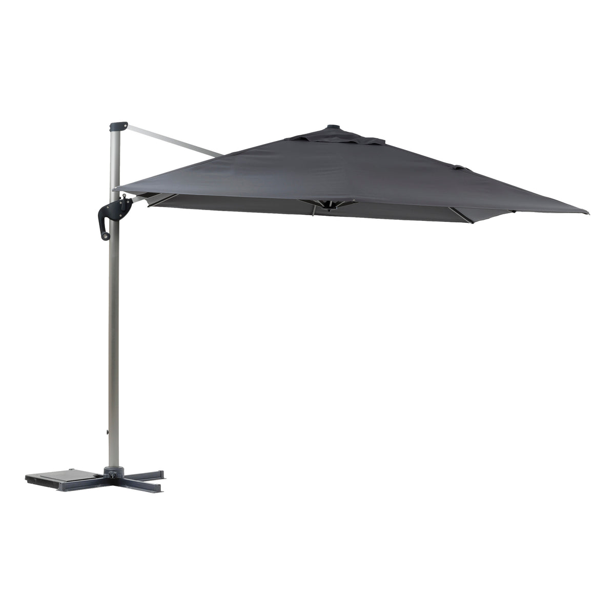 Umbrela de soare dreptunghiulara cu consola din ardezie Ecuador, 4 x 3 m, din aluminiu si poliester - Hesperide