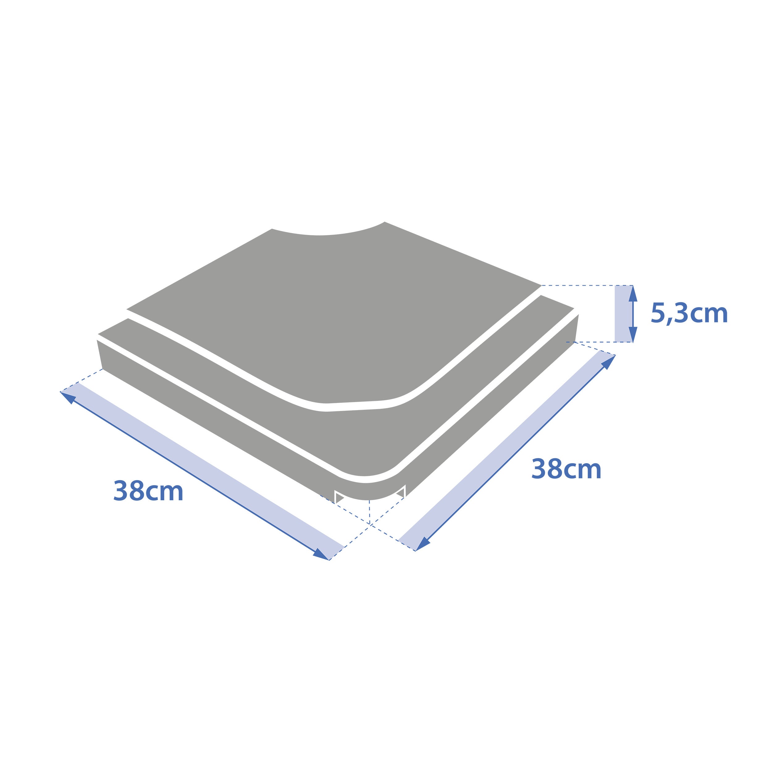 Placa de umbrela de lut Stacio 15 kg din beton - Hesperide