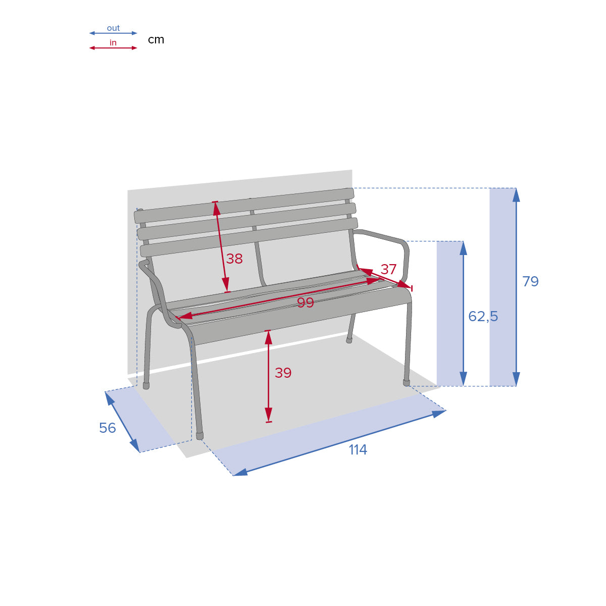 Banca de gradina Greensboro Verde Masliniu - Hesperide