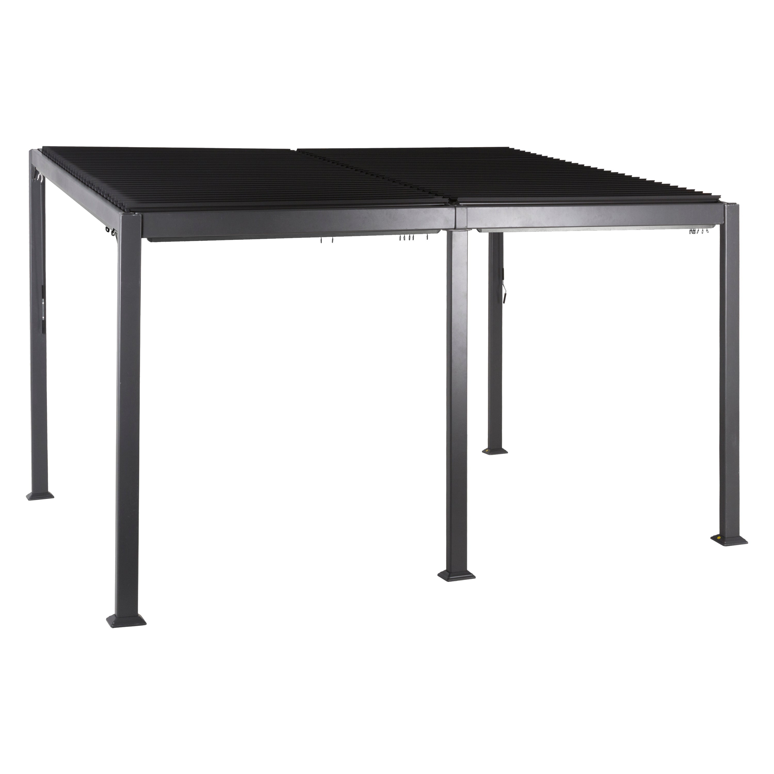 Pergola independenta din aluminiu Hesperide Avila graphite 4 x 3 m
