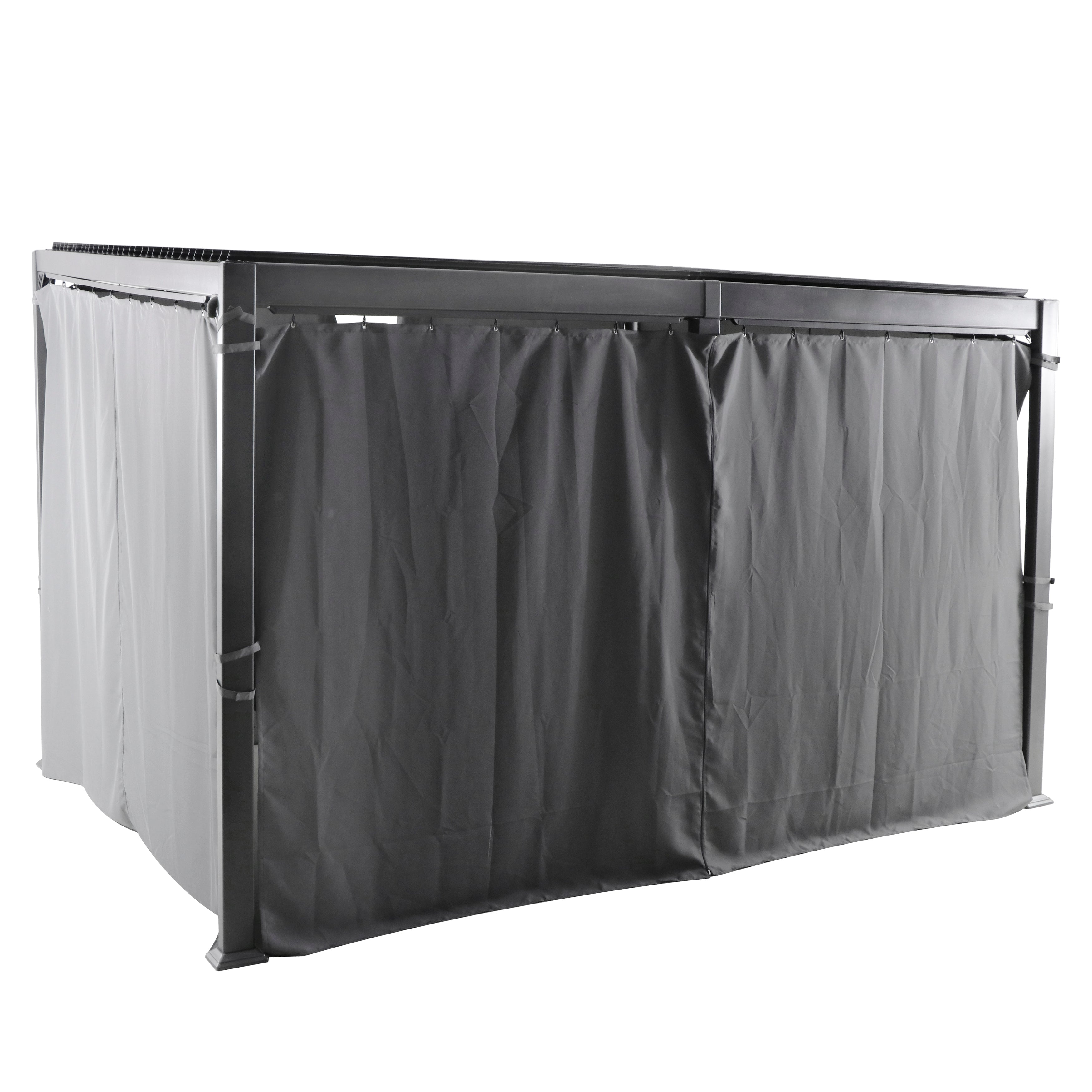 Pergola independenta din aluminiu Hesperide Avila graphite 4 x 3 m
