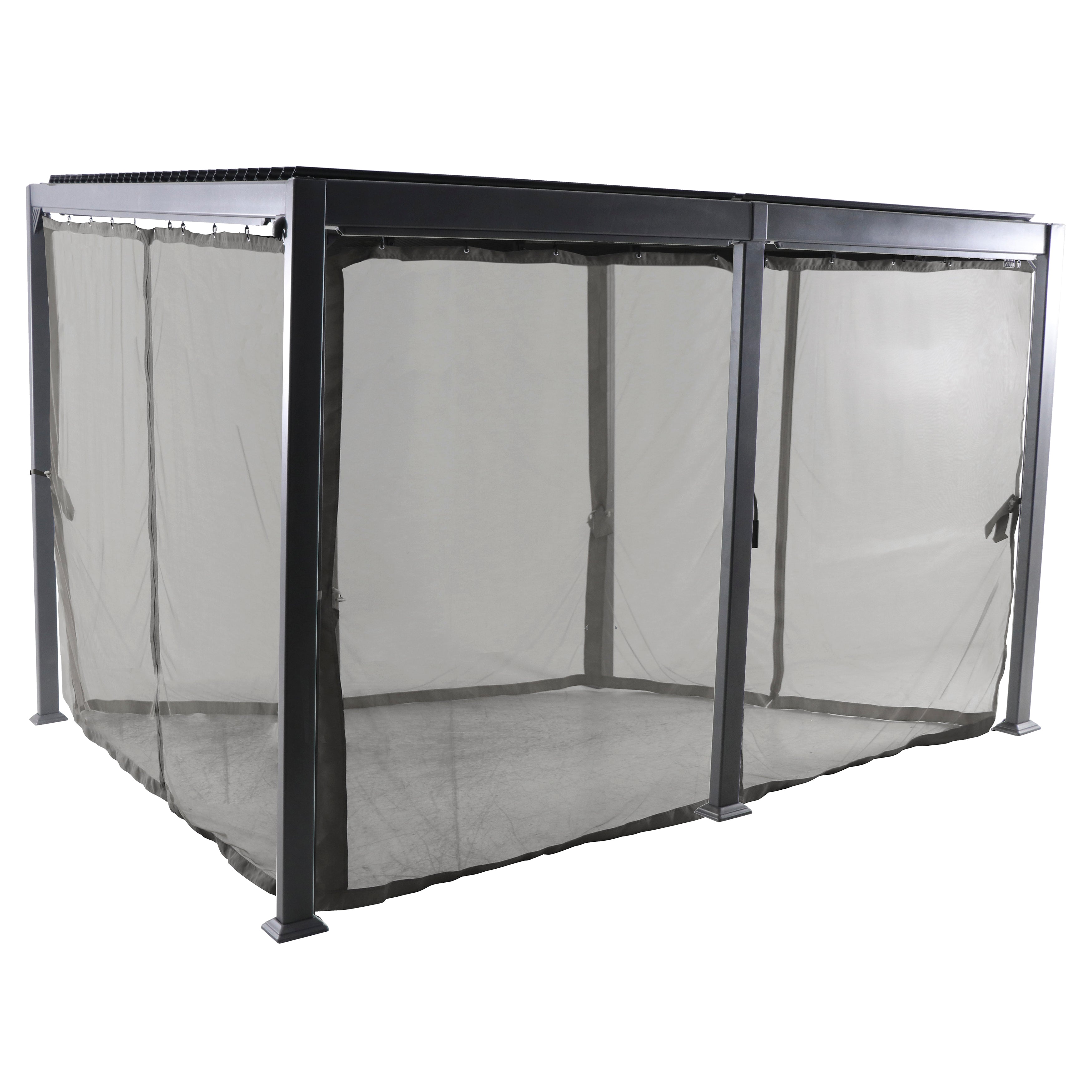 Pergola independenta din aluminiu Hesperide Avila graphite 4 x 3 m