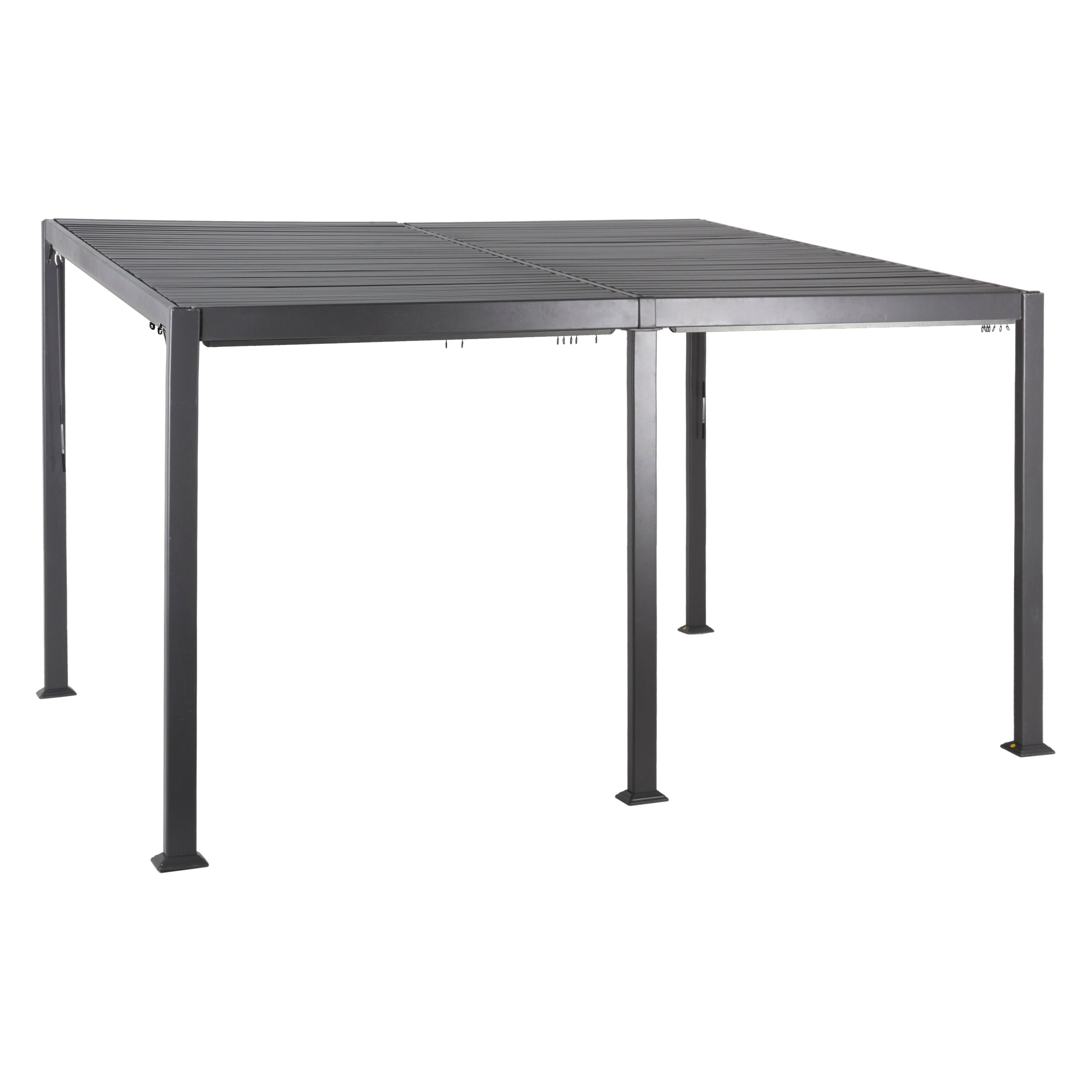 Pergola independenta din aluminiu Hesperide Avila graphite 4 x 3 m
