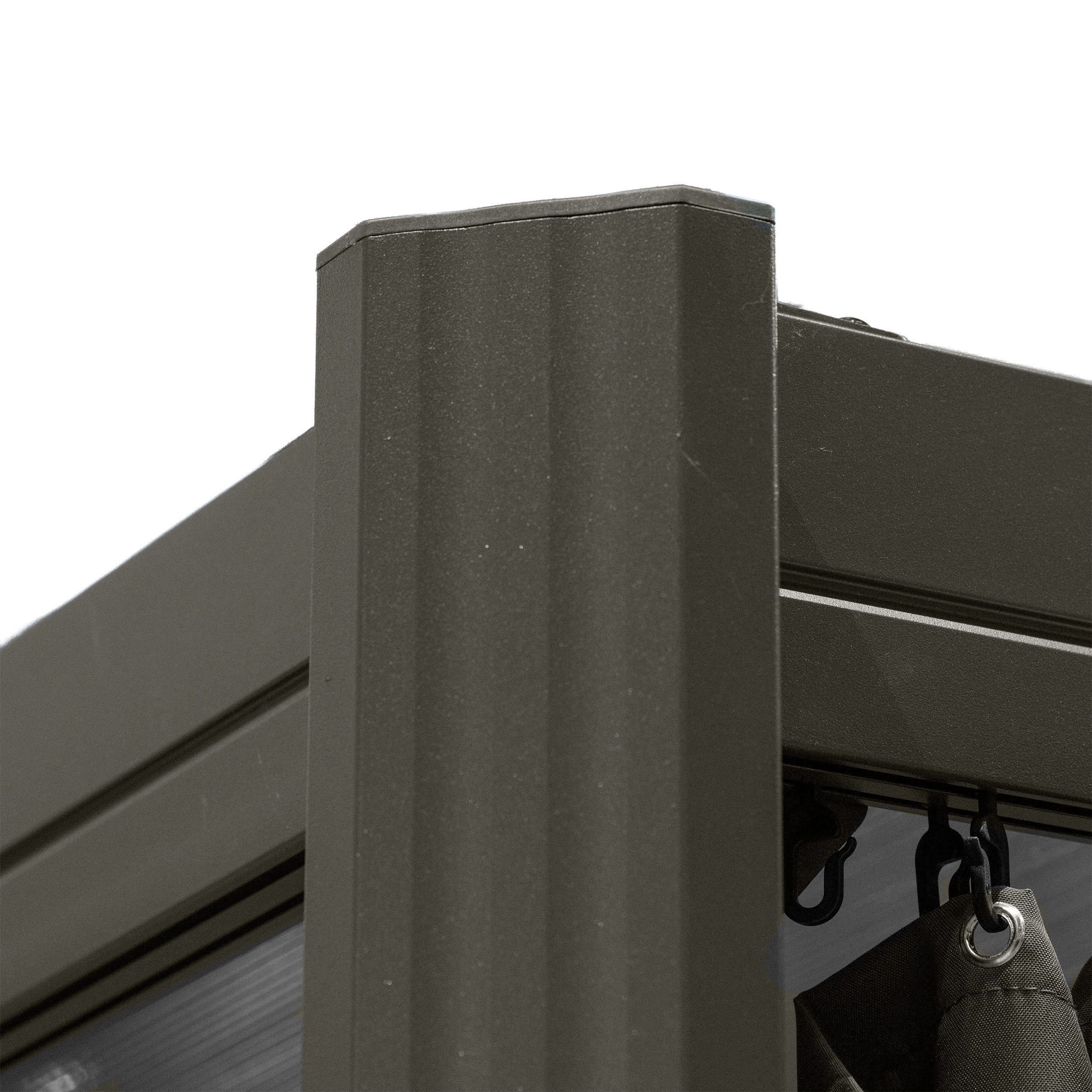 Pergola independenta din aluminiu cu acoperis din policarbonat, Hesperide Belize graphite, 3 x 3,8 m