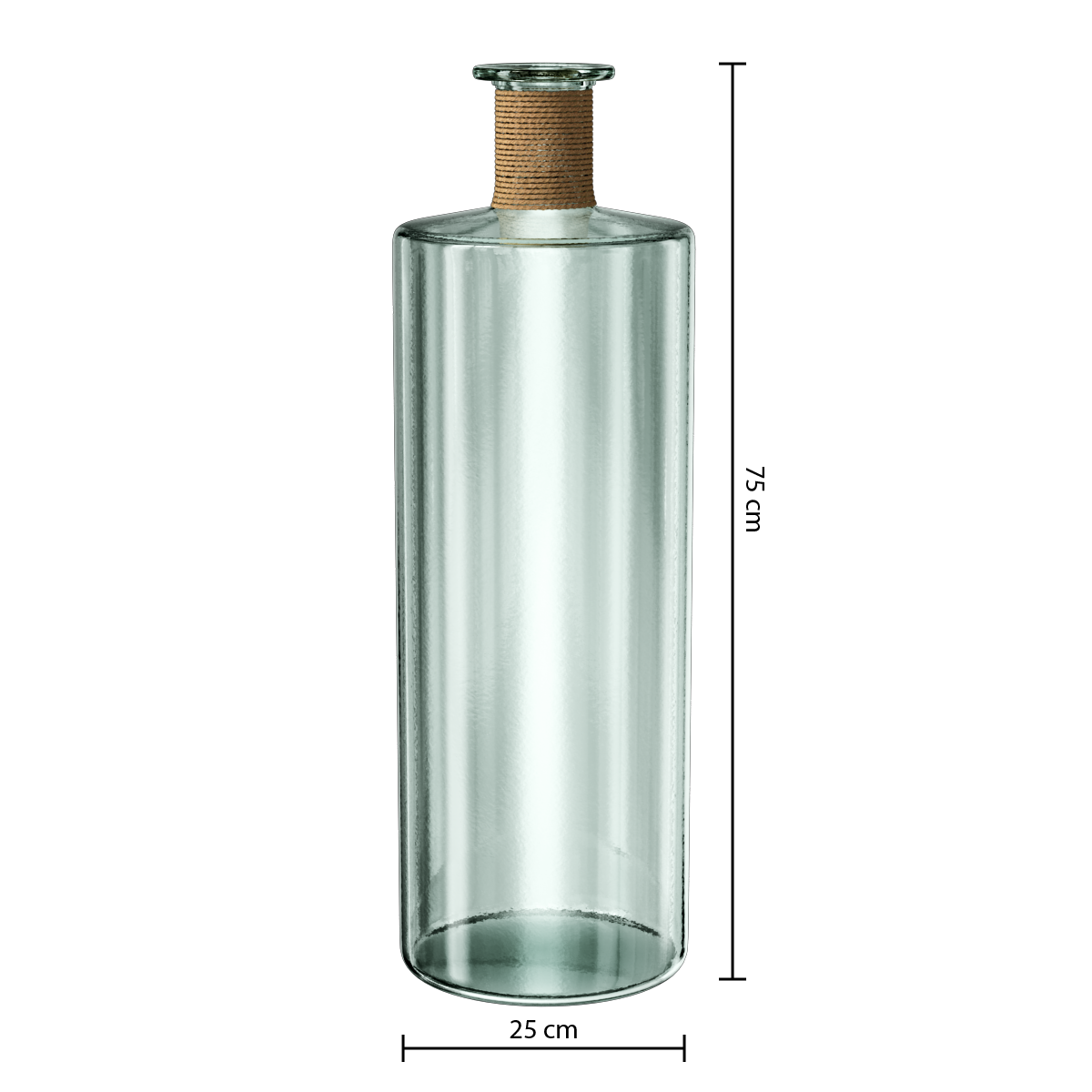 Decor pentru casa, sticla reciclata patrata H75 cm - Atmosphera