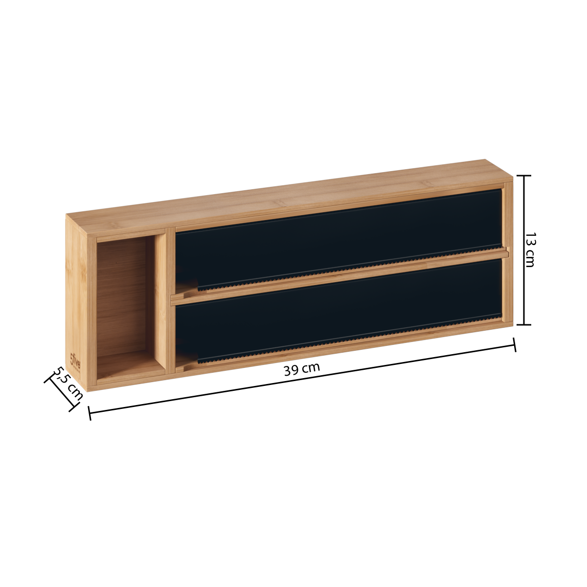 Ambalaj alimente derulator bambus negru - Five