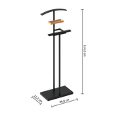 Organizator casa, valet metal negru-bambus - Five