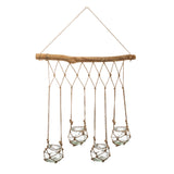 Vaza set 4 suport lemn cu LED - Atmosphera