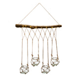 Vaza set 4 suport lemn cu LED - Atmosphera