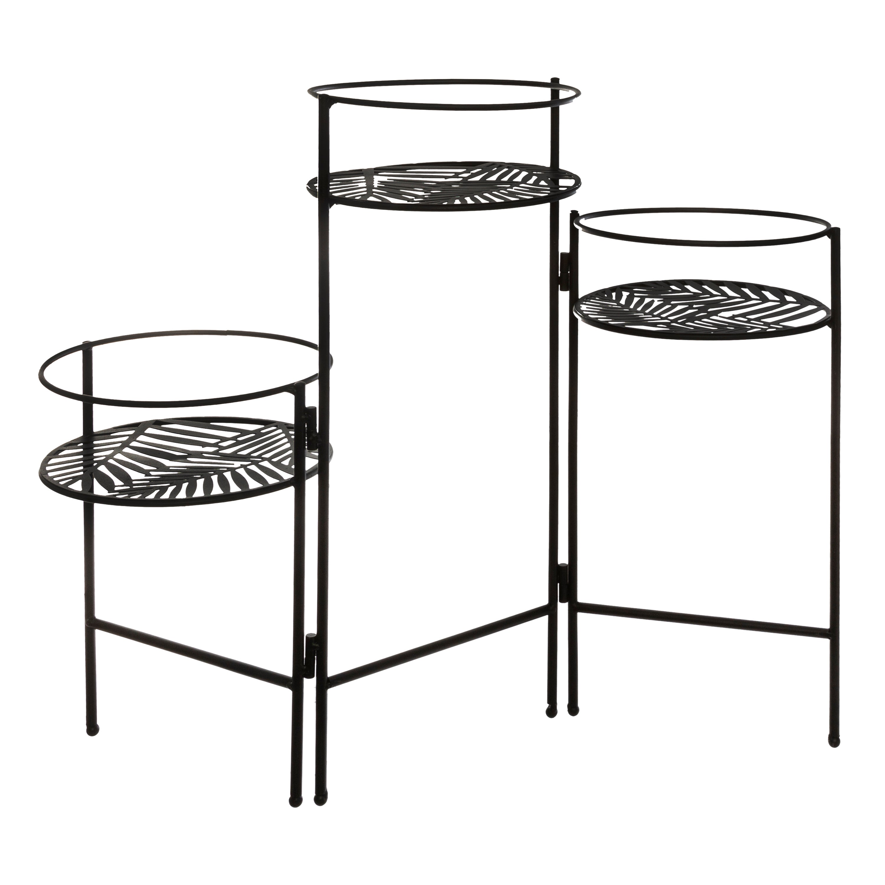 Suport ghivece set 3 farfurii H49 cm - Atmosphera