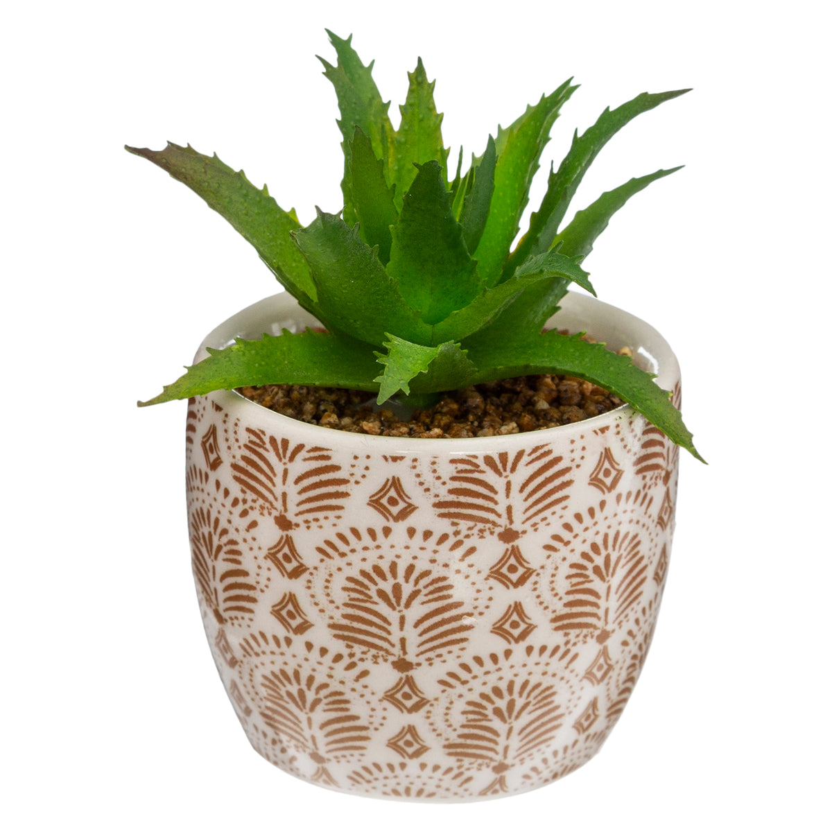 Floare decorativa, planta cu ghiveci ceramica imprimat D5,5 cm - Atmosphera