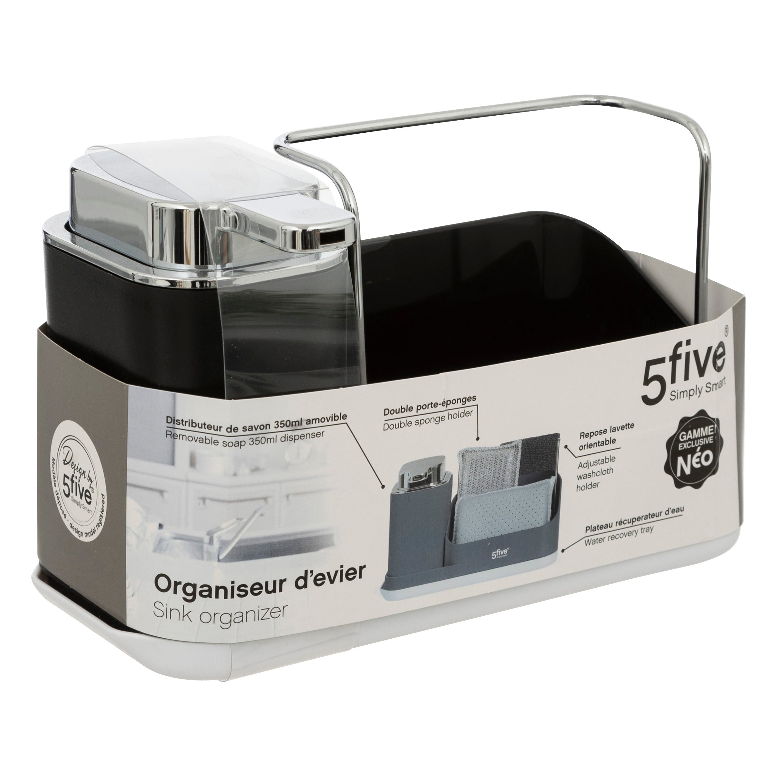 Dispenser sapun negru neo - Five