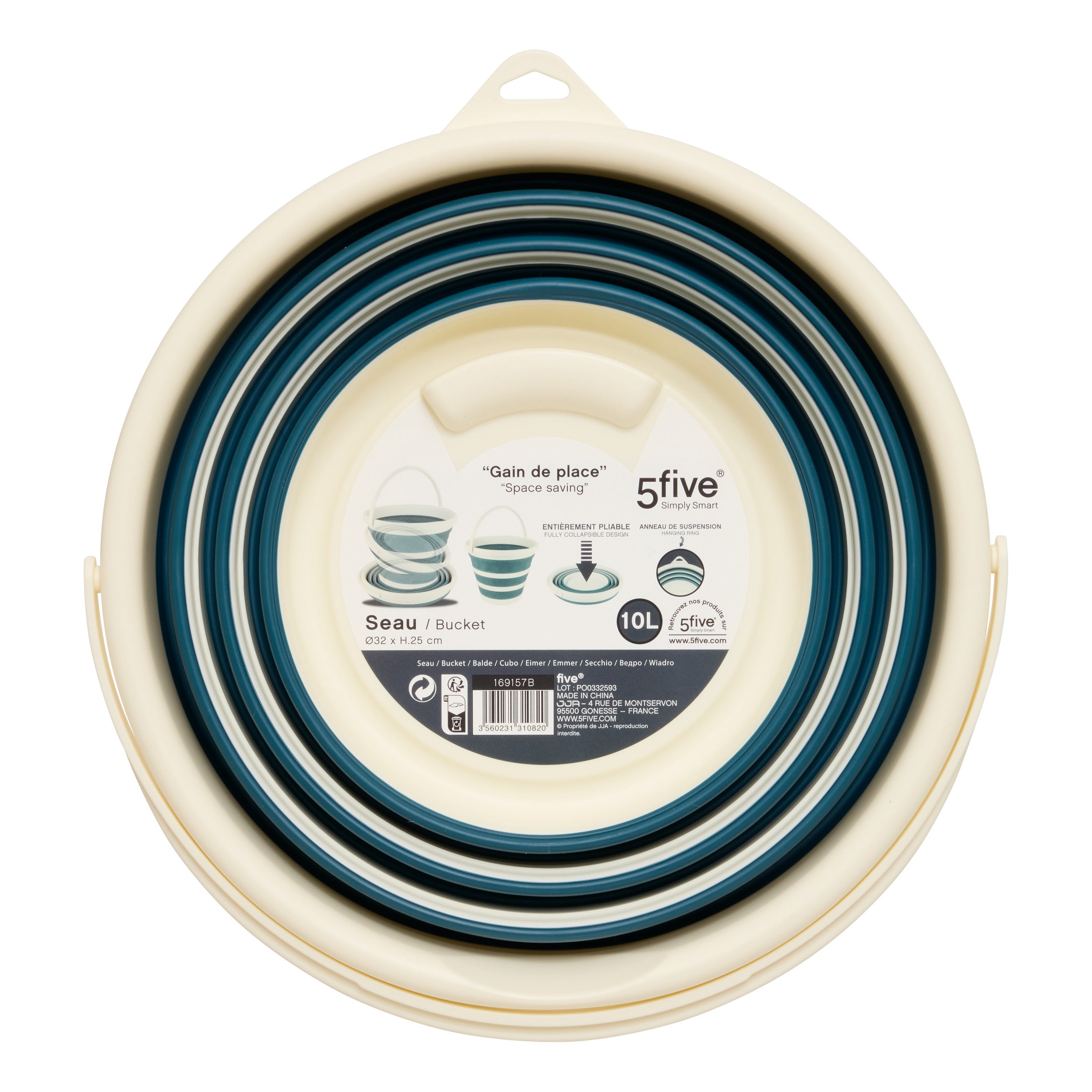 10 l collapsible bucket asortat - Five