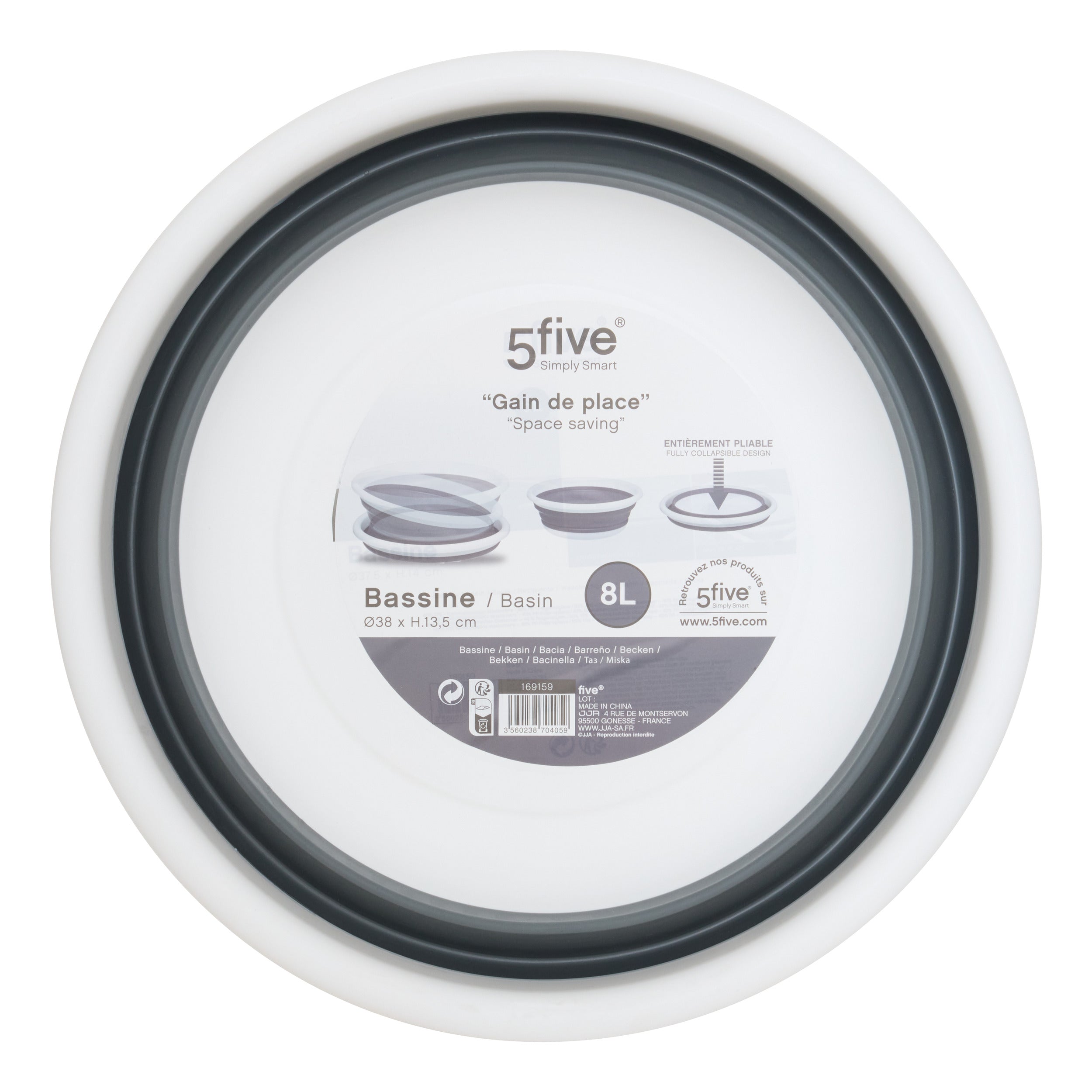 Bazin rotund pliabil 8 l ve/al - Five