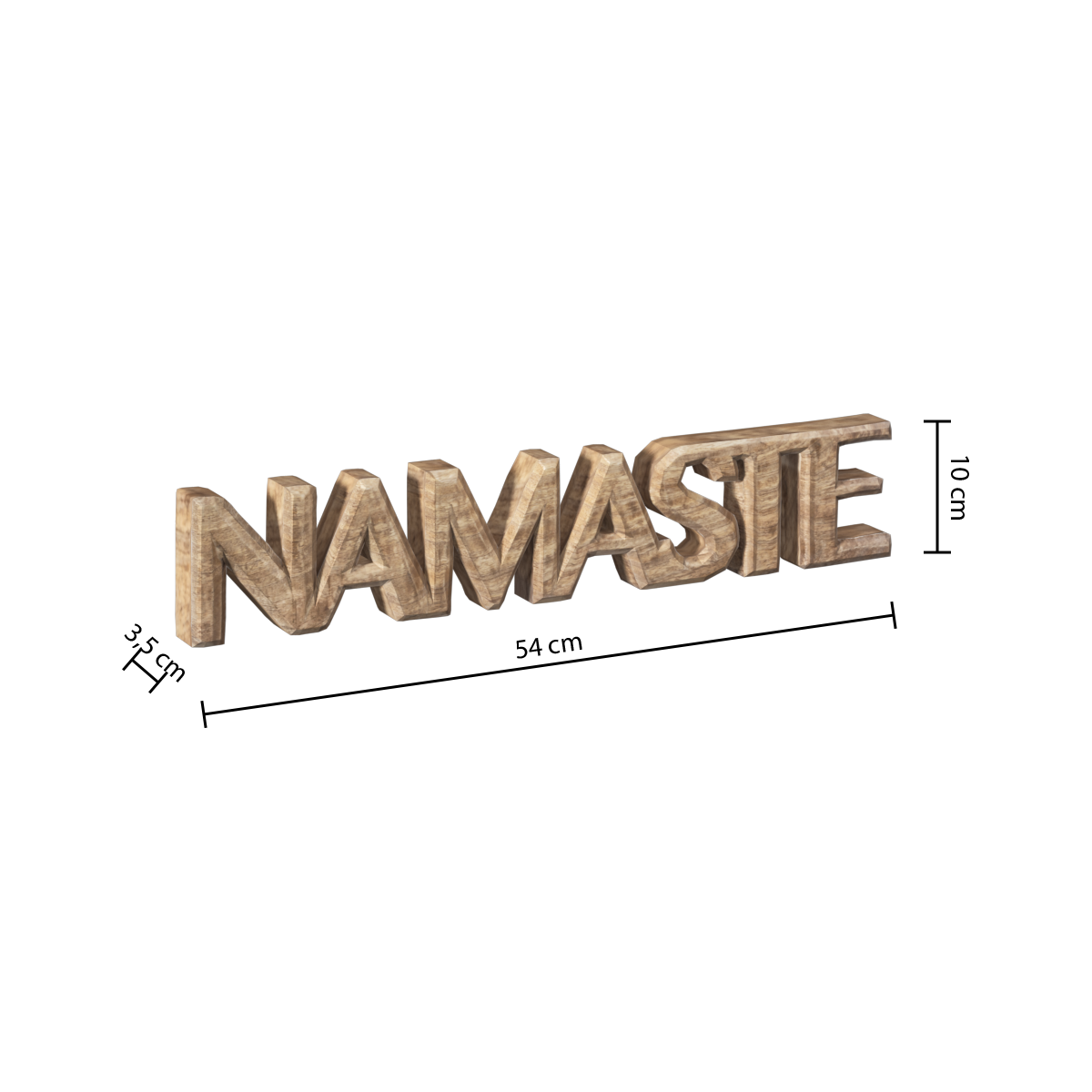 Decoratiune "Namaste" - Lemn de mango, 54x10 cm - Atmosphera
