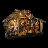 Scena nasterea Domnului 3 LED, 11 figurine | Atmosphera