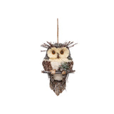 Bufnita pe creanga, ornament suspendat, H 28 cm | Atmosphera