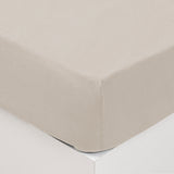 Cearsaf de pat cu elastic din bumbac spalat - Alb-ivoriu, 160x200 cm - Atmosphera