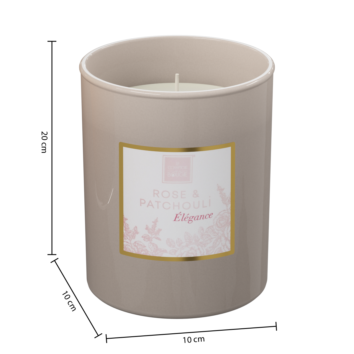 Lumanare parfumata "Mael" - Trandafir si patchouli, 190 g - Atmosphera