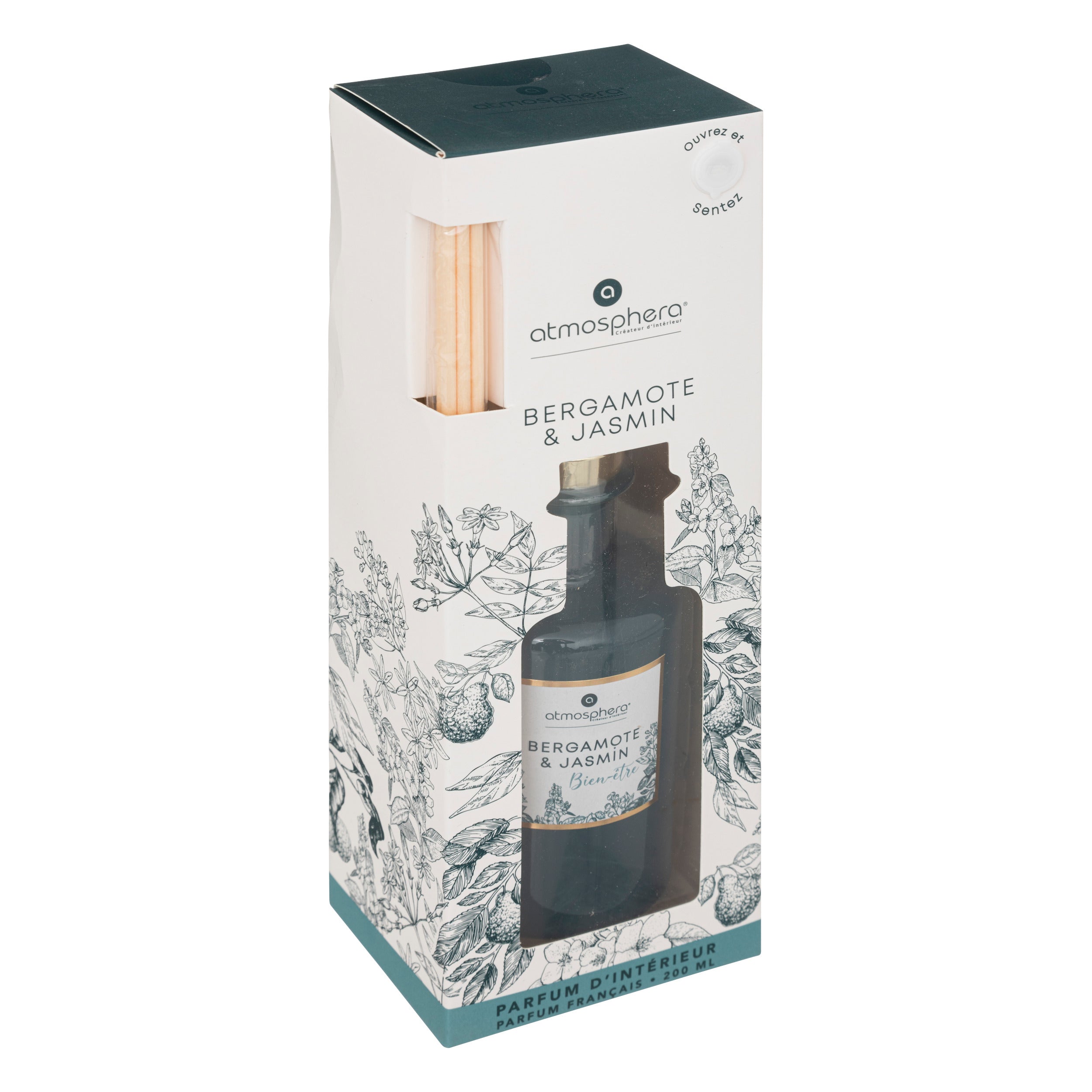 Difuzor de parfum "Mael" - Bergamota si iasomie, 200 ml - Atmosphera