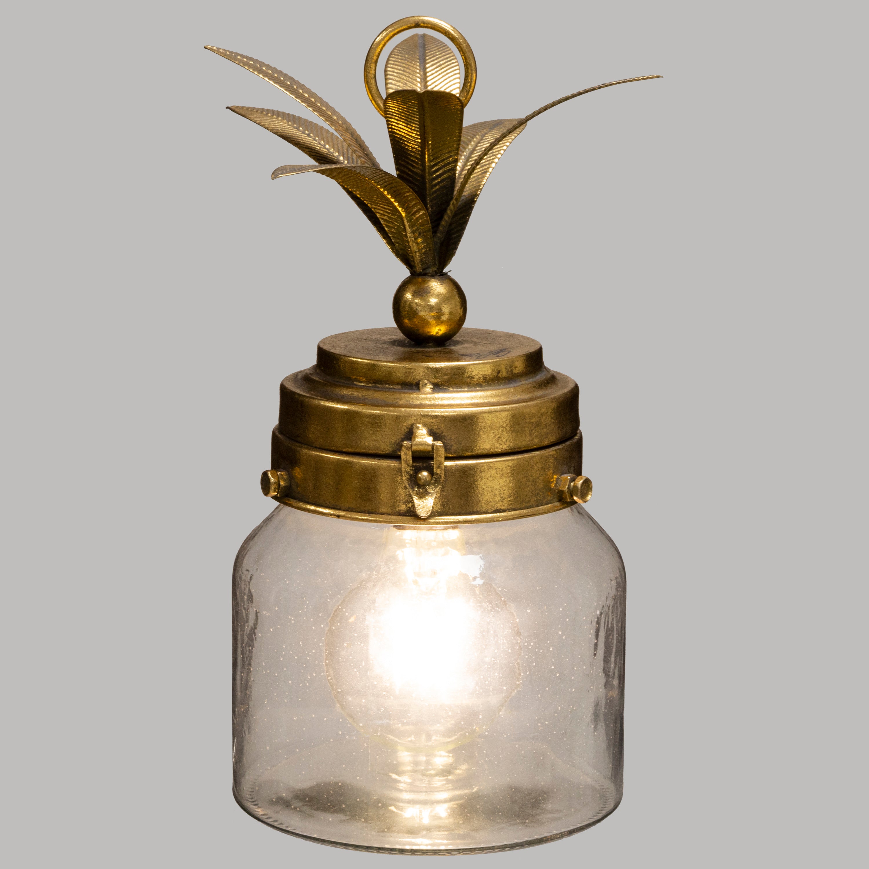 Corp de iluminat, lampa LED ananas sticla aurie H33 cm - Atmosphera