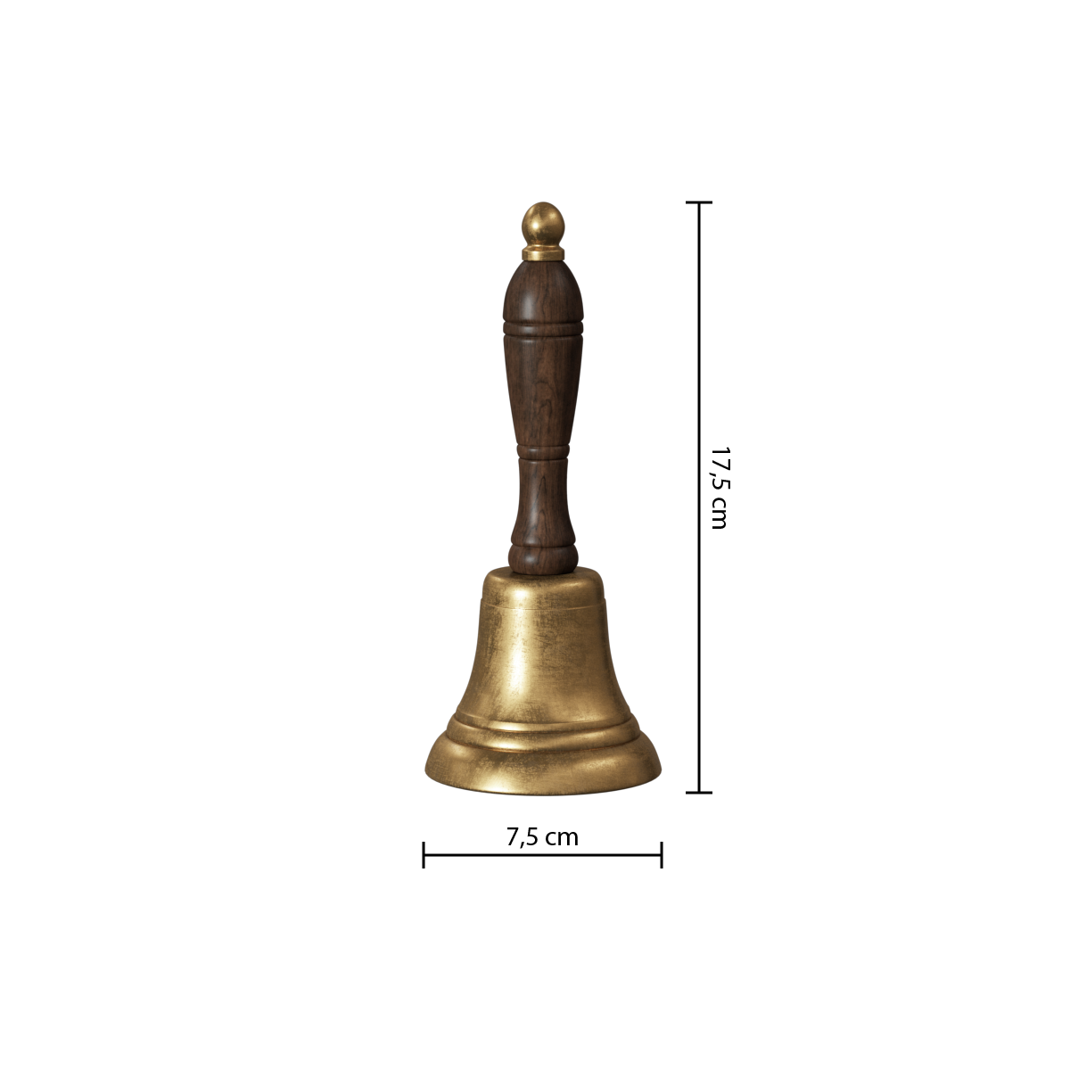Clopot metal/mang constance H17 cm - Atmosphera