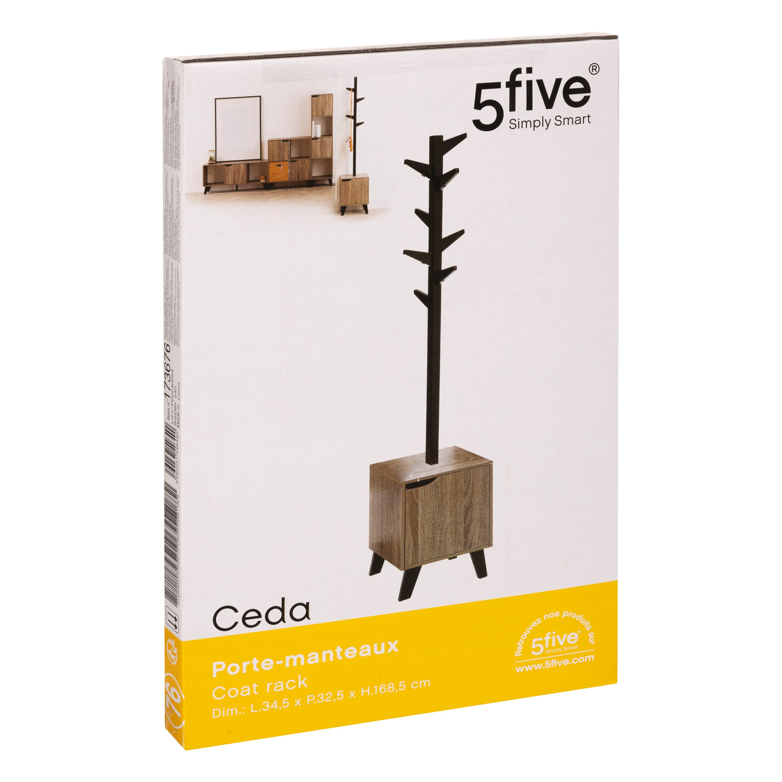 Organizator casa, cuier lemn 8h mix n feet - Five