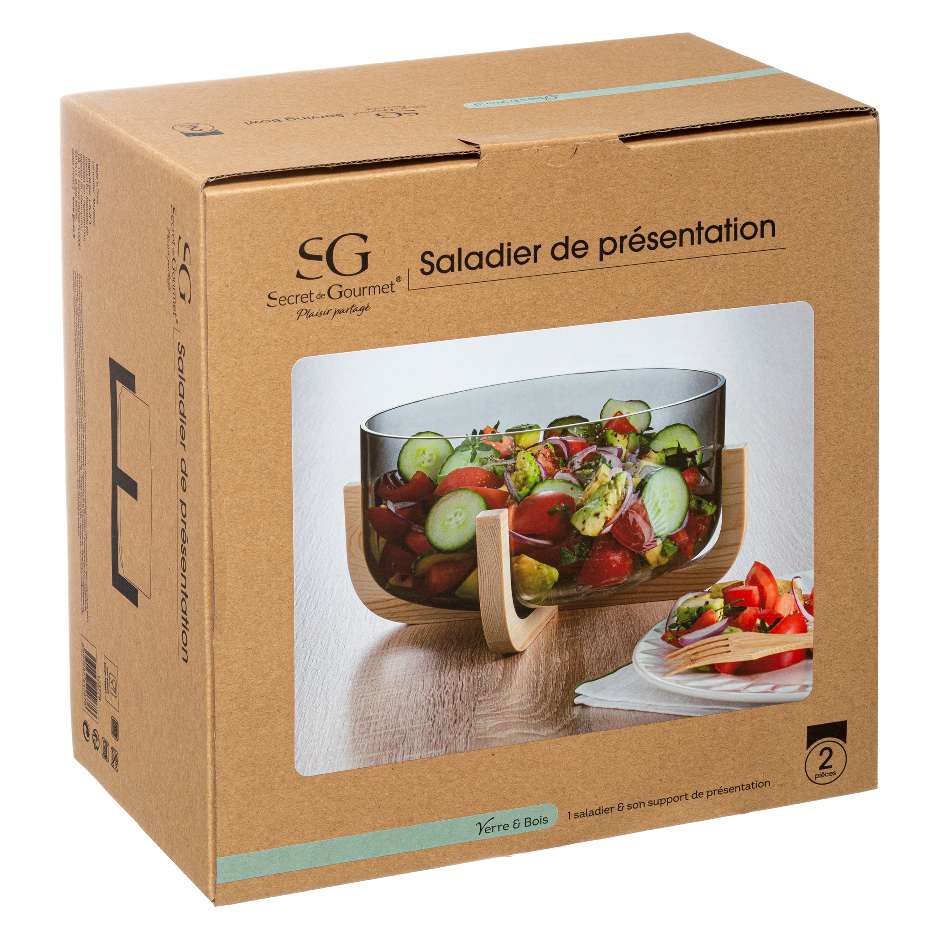 Set boluri salata gri arha D24 cm - Secret de Gourmet