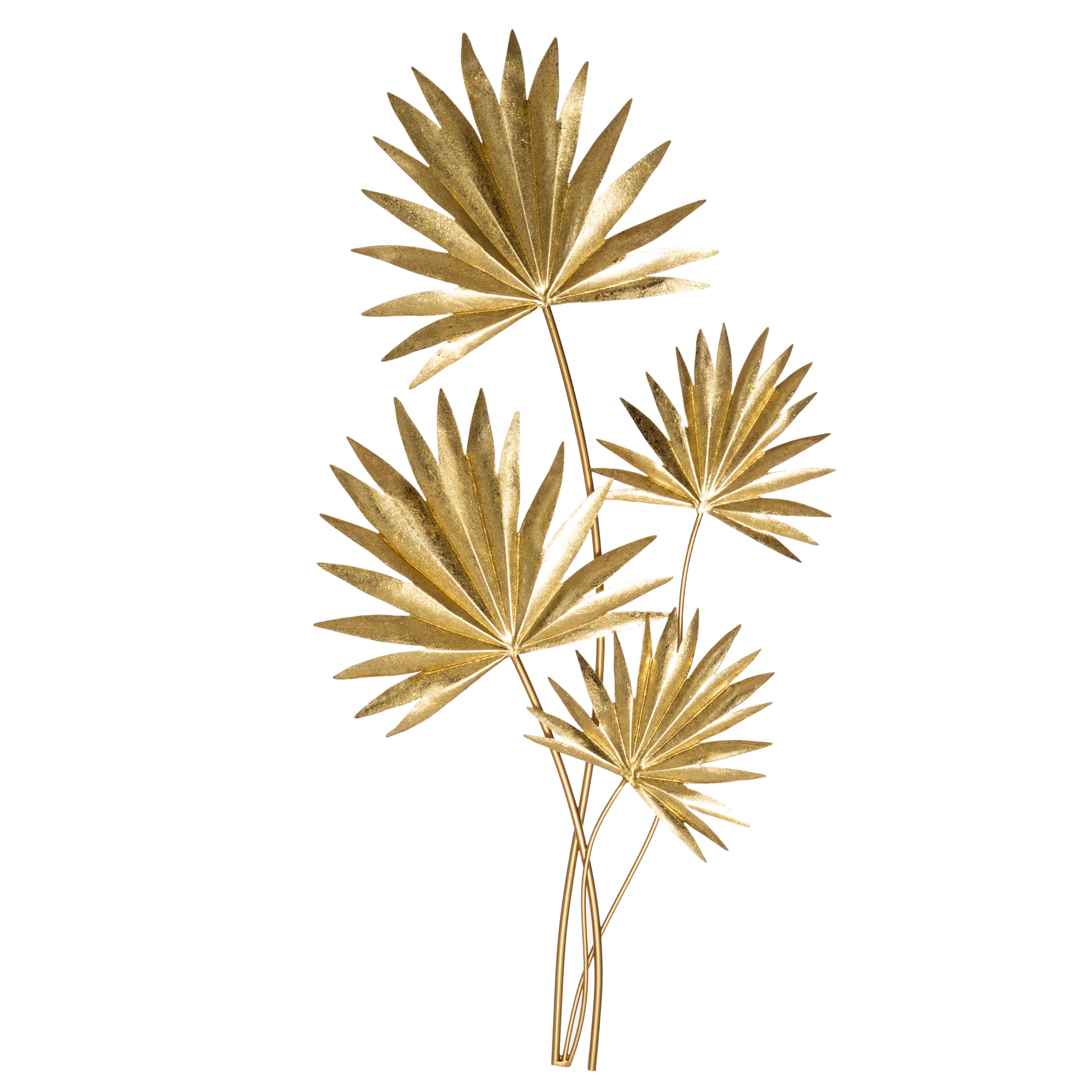 Decoratiune de perete, decor perete frunza metal 39 x 73 cm - Atmosphera