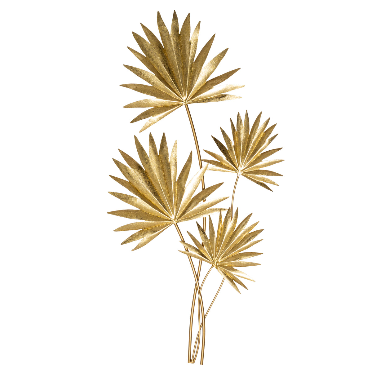 Decoratiune de perete, decor perete frunza metal 39 x 73 cm - Atmosphera