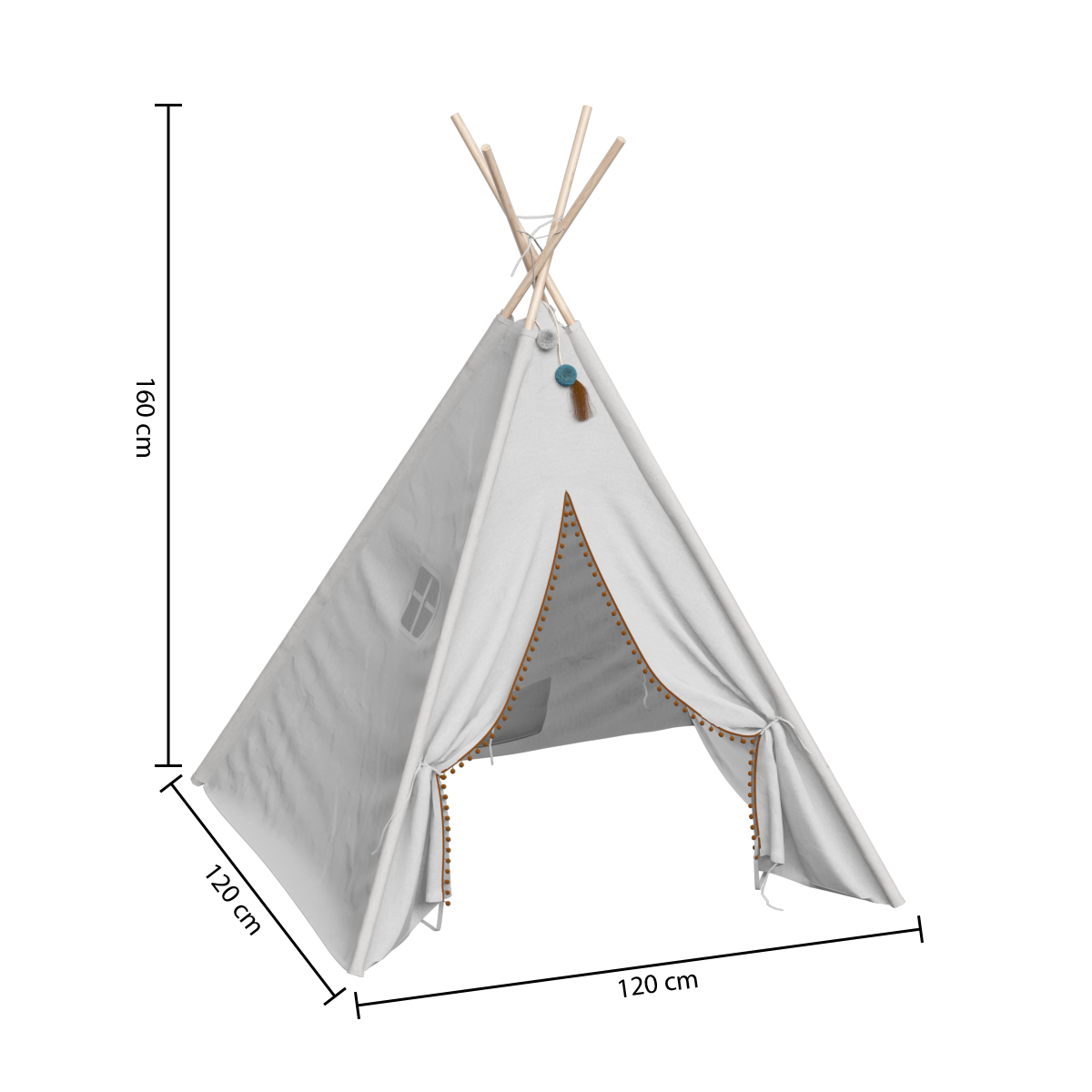 Decoratiune copii, cort tipi wapi bej - Atmosphera For Kids