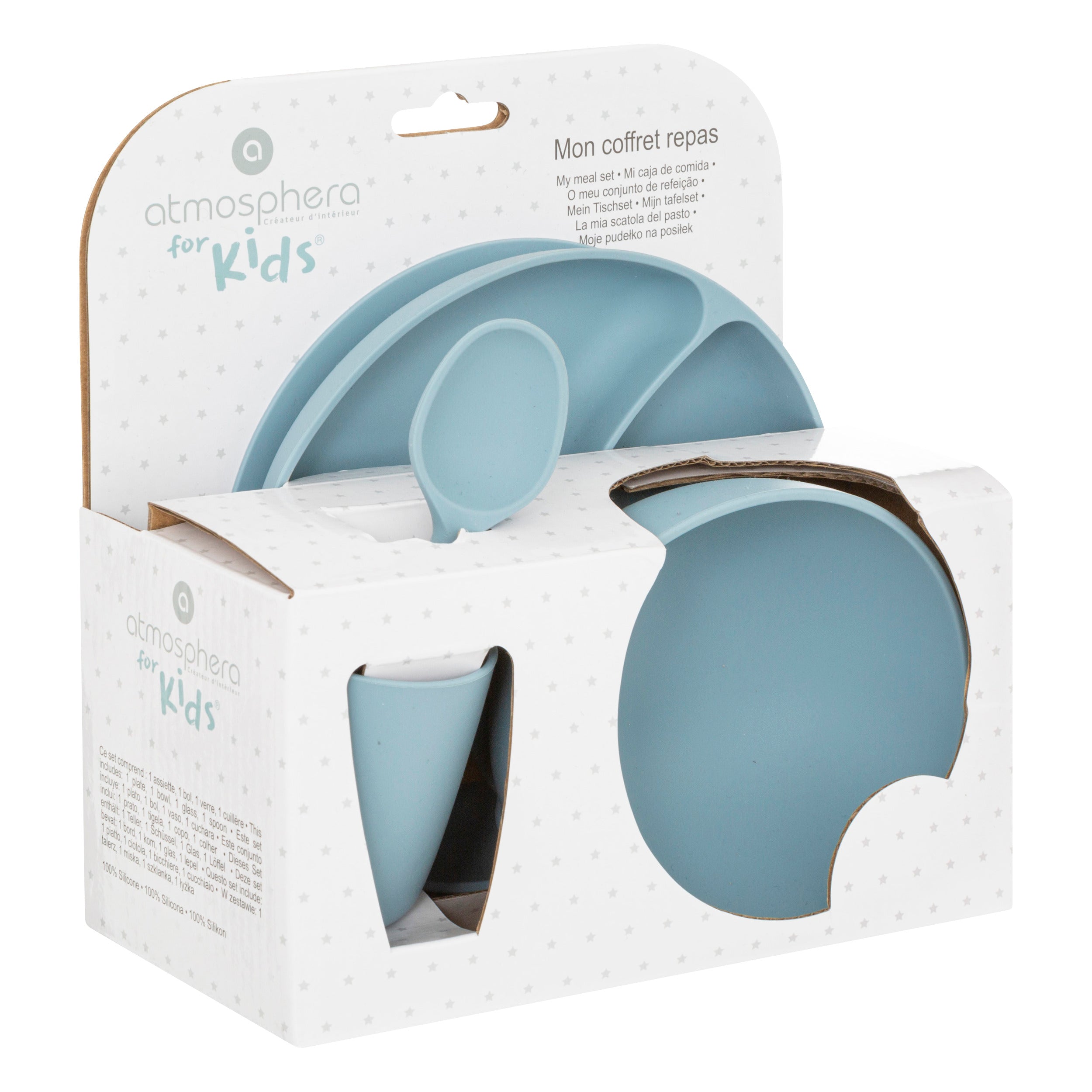 Set masa silicon copii albastru - Atmosphera For Kids