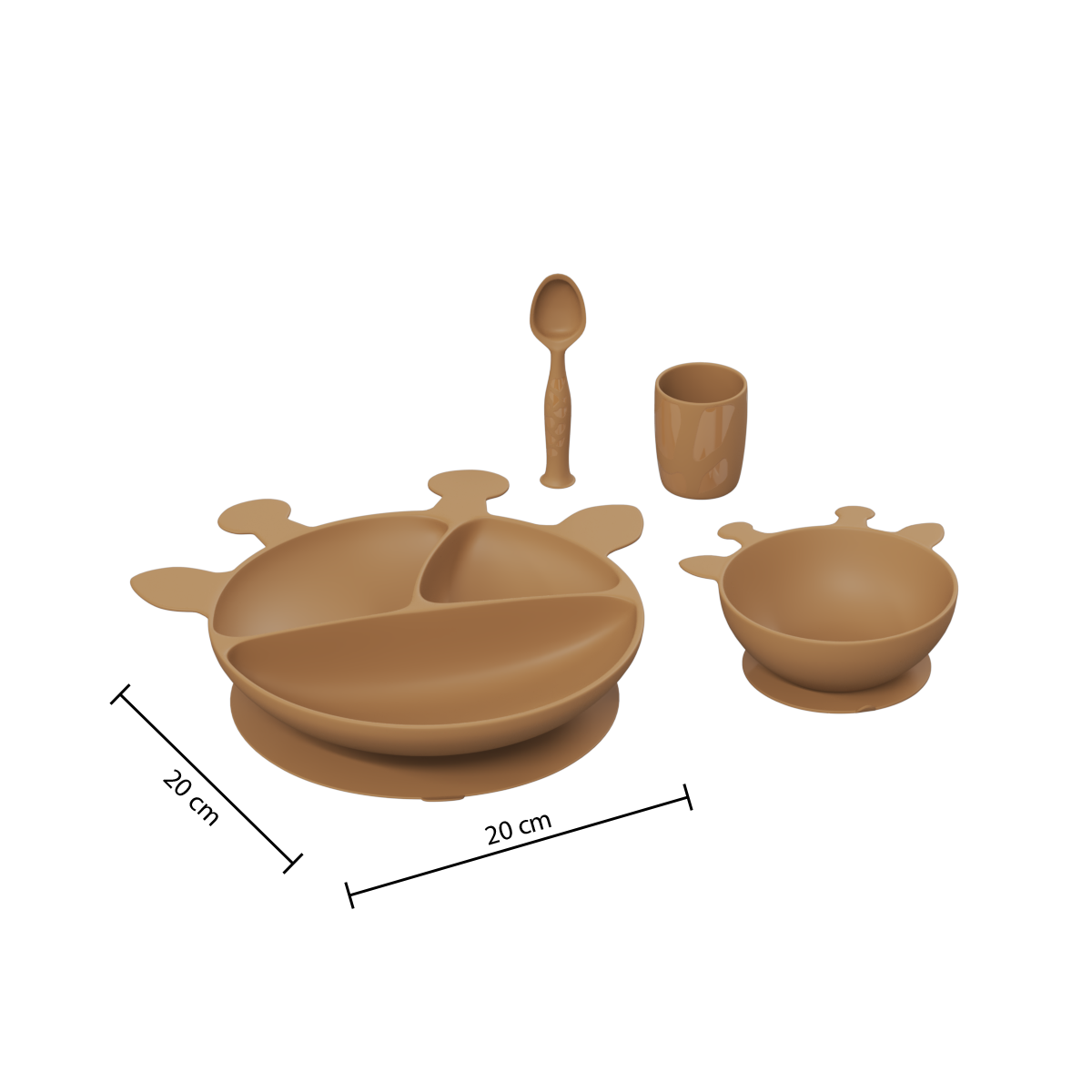 Set masa silicon copii girafa - Atmosphera For Kids