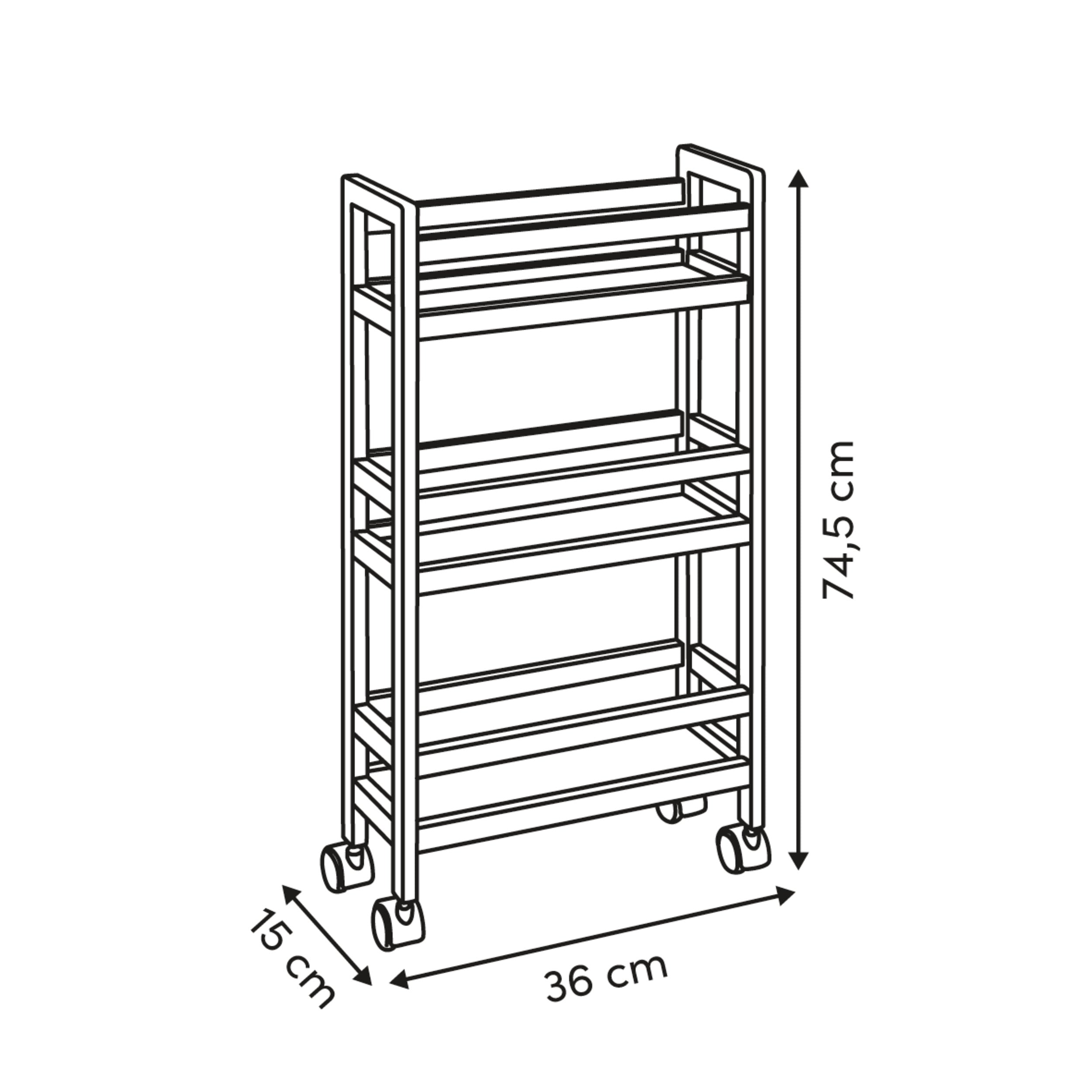 Carucior cu roti bambus ingust - Five