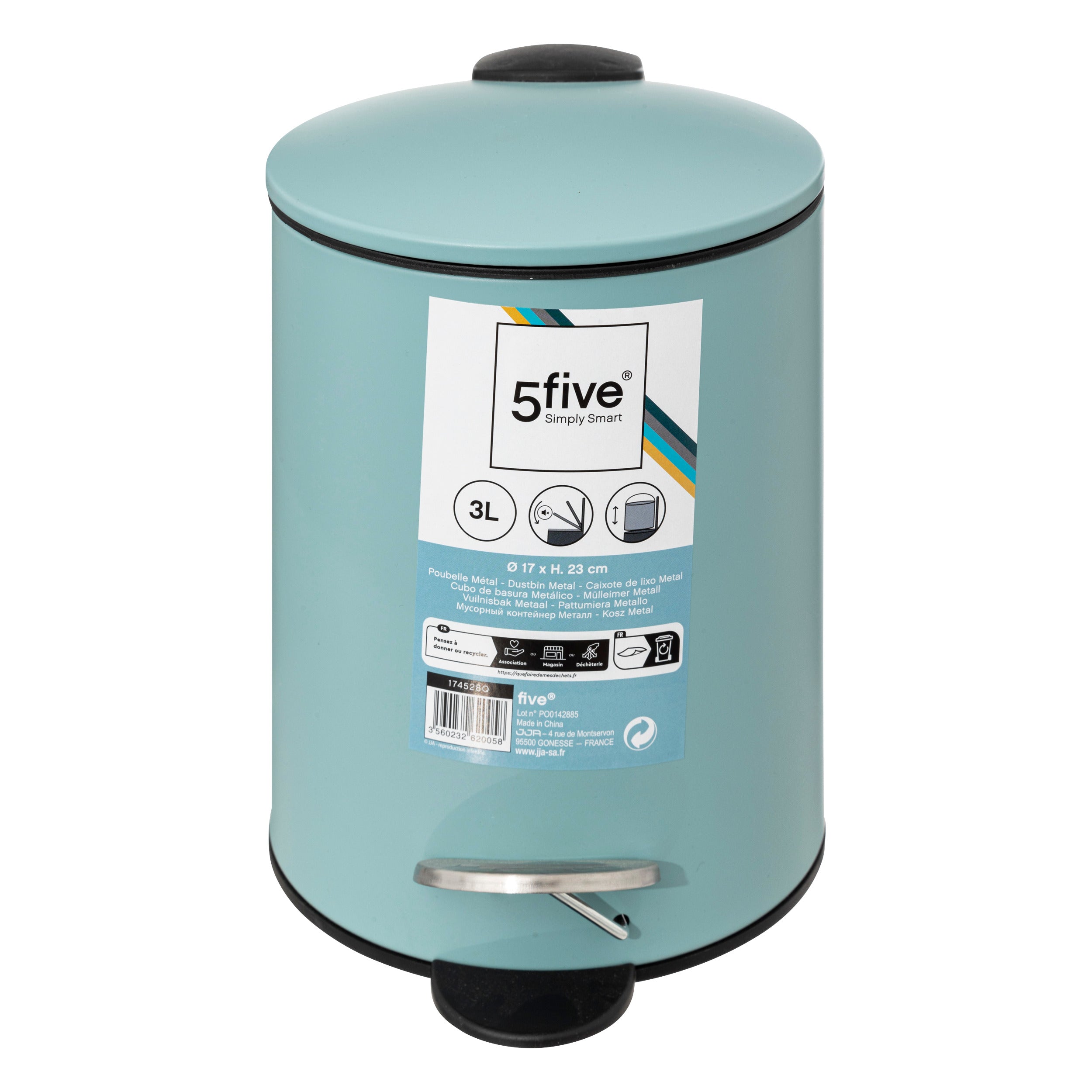 Cos gunoi softcl 3 l culoare artic - Five
