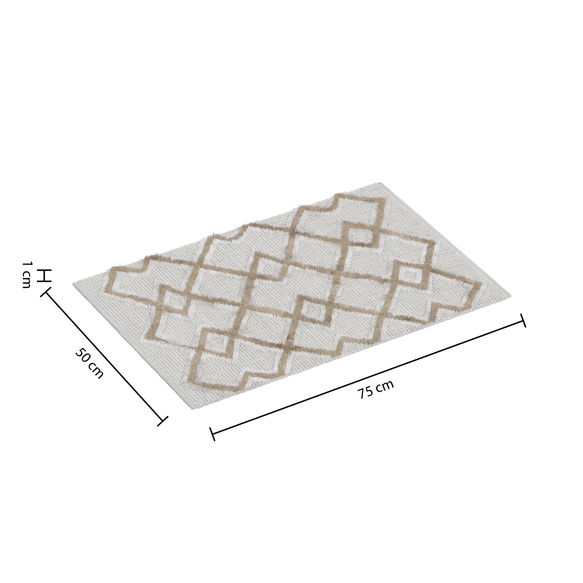 Covoras baie bumbac ethnic 50 x 75 cm taup - Five